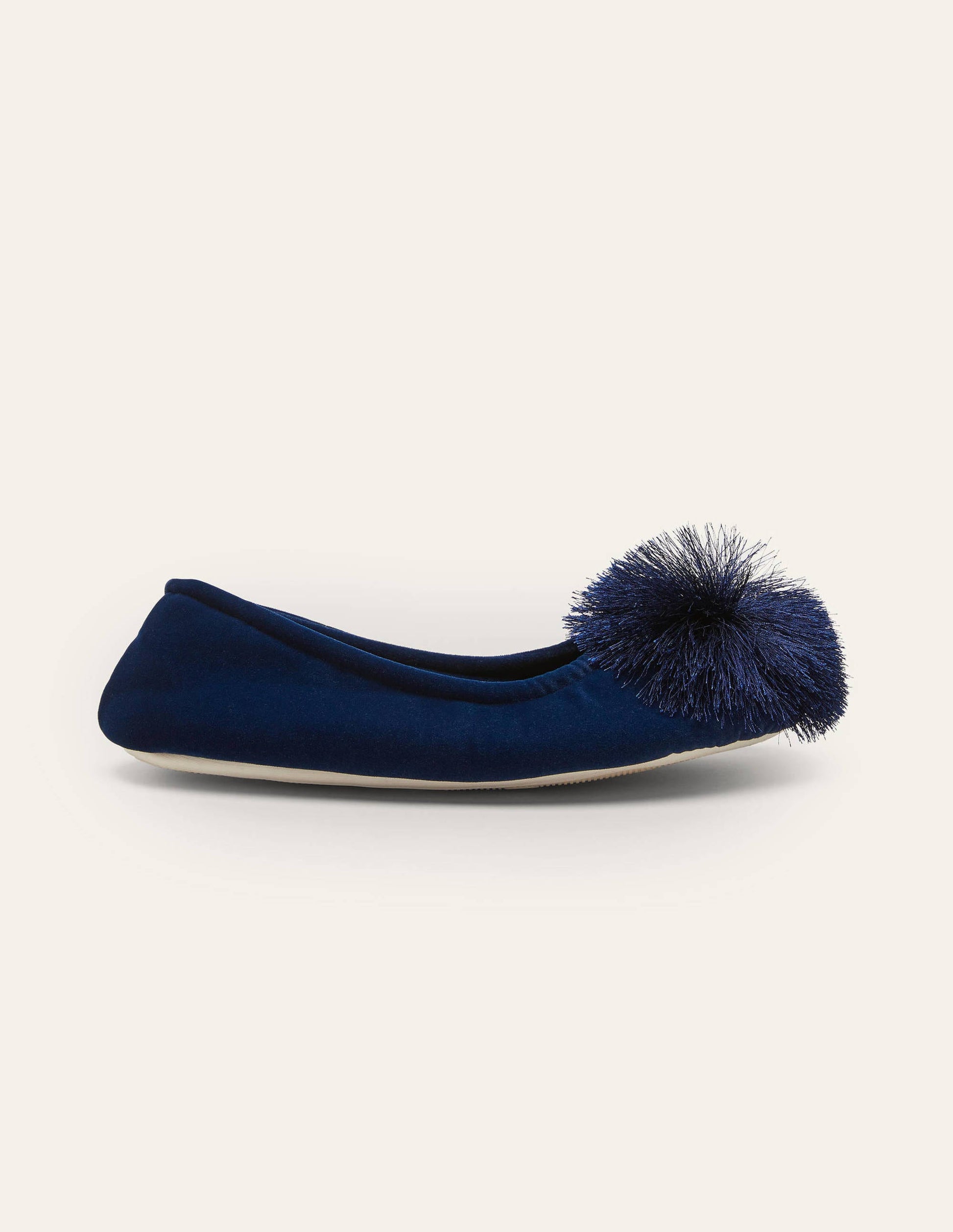 Chaussons à pompon-Bleu marine-2