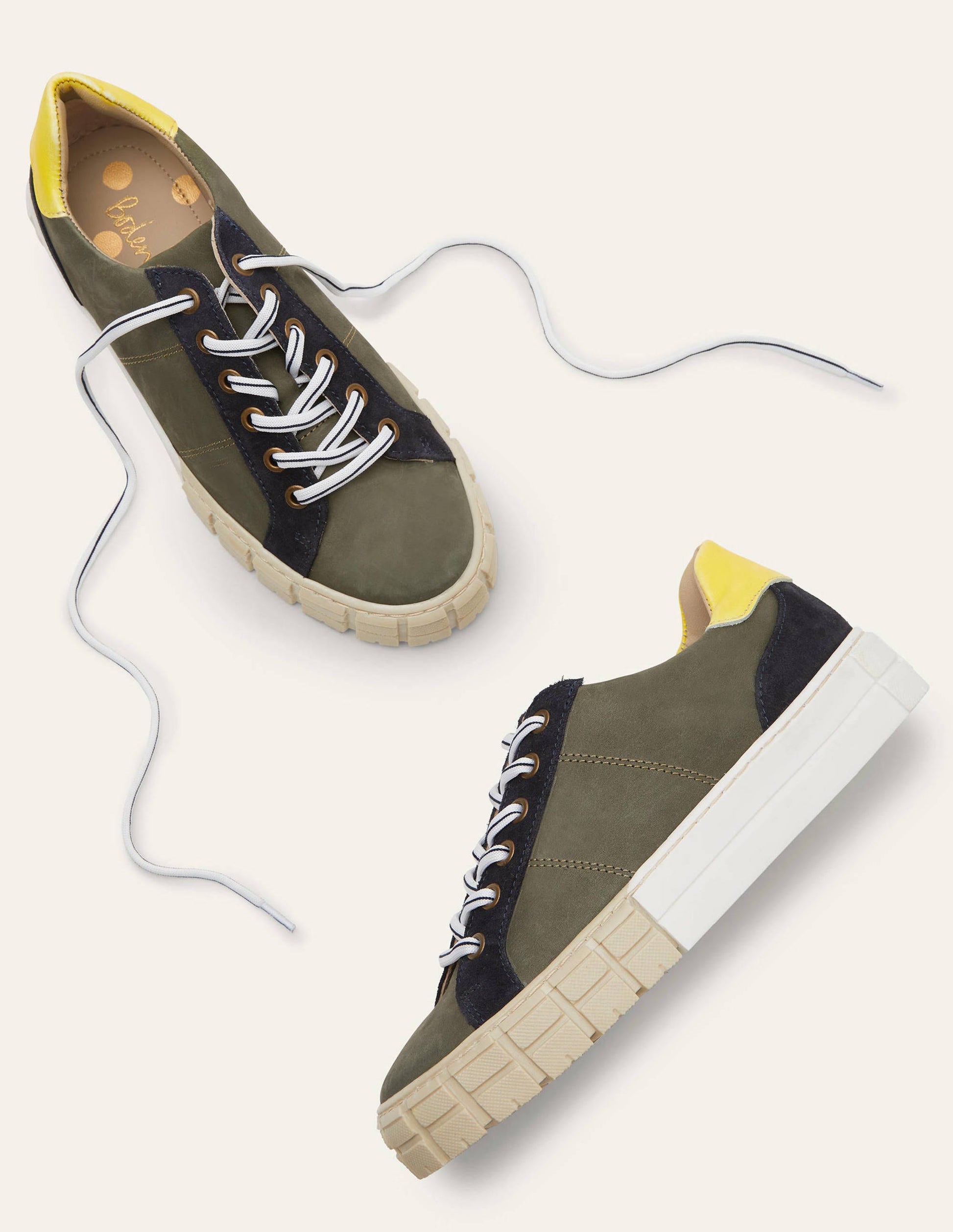 Pippa Sneaker mit mehrschichtiger Sohle-Erlengrün/Navy-4