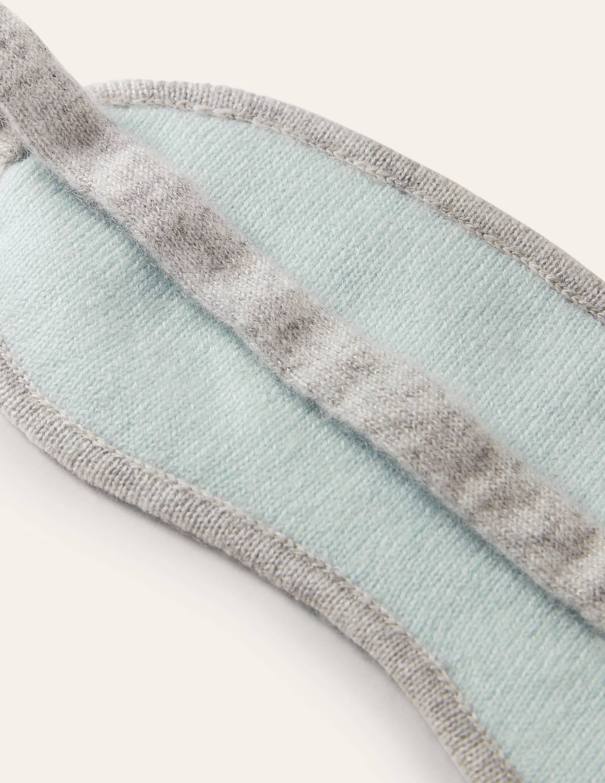 Masque de sommeil en cachemire-Gris chiné/eau douce - Image 2