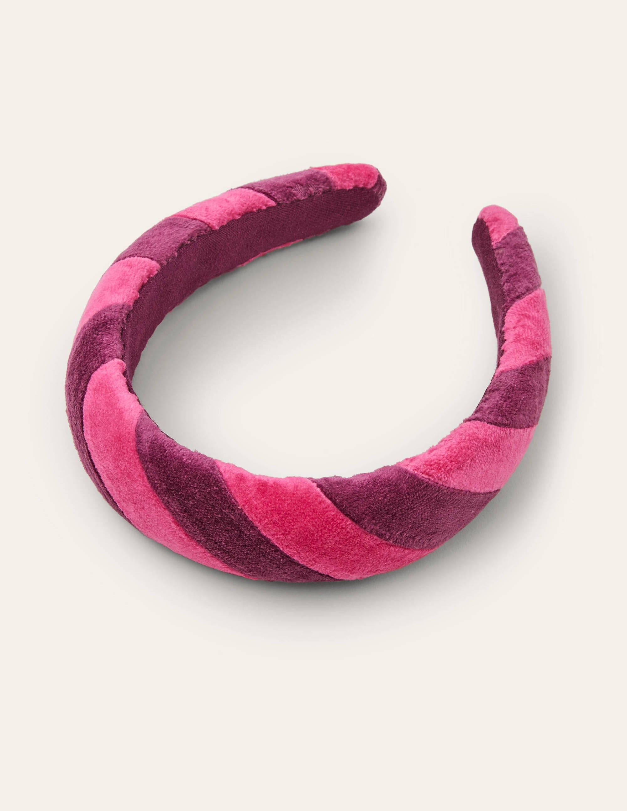 Haarreif aus Samt-Festivalrosa/Weinrot - Image 2