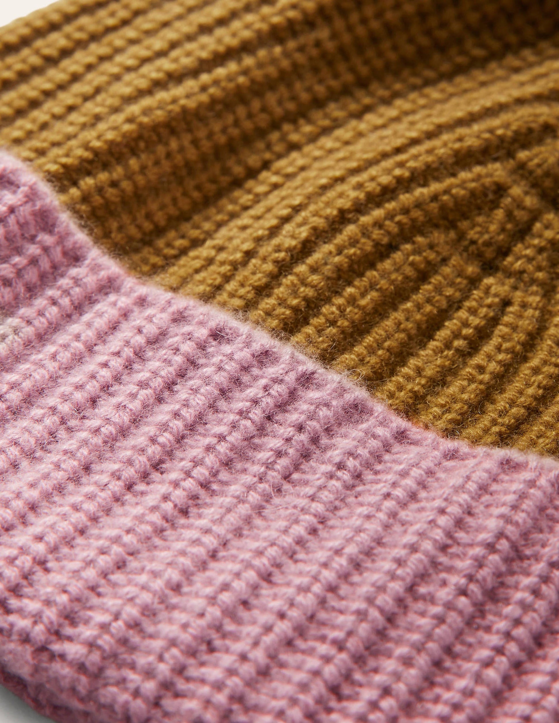 Kaschmirmütze in Blockfarben-Navy/Altes Moosgrün/Violett-2