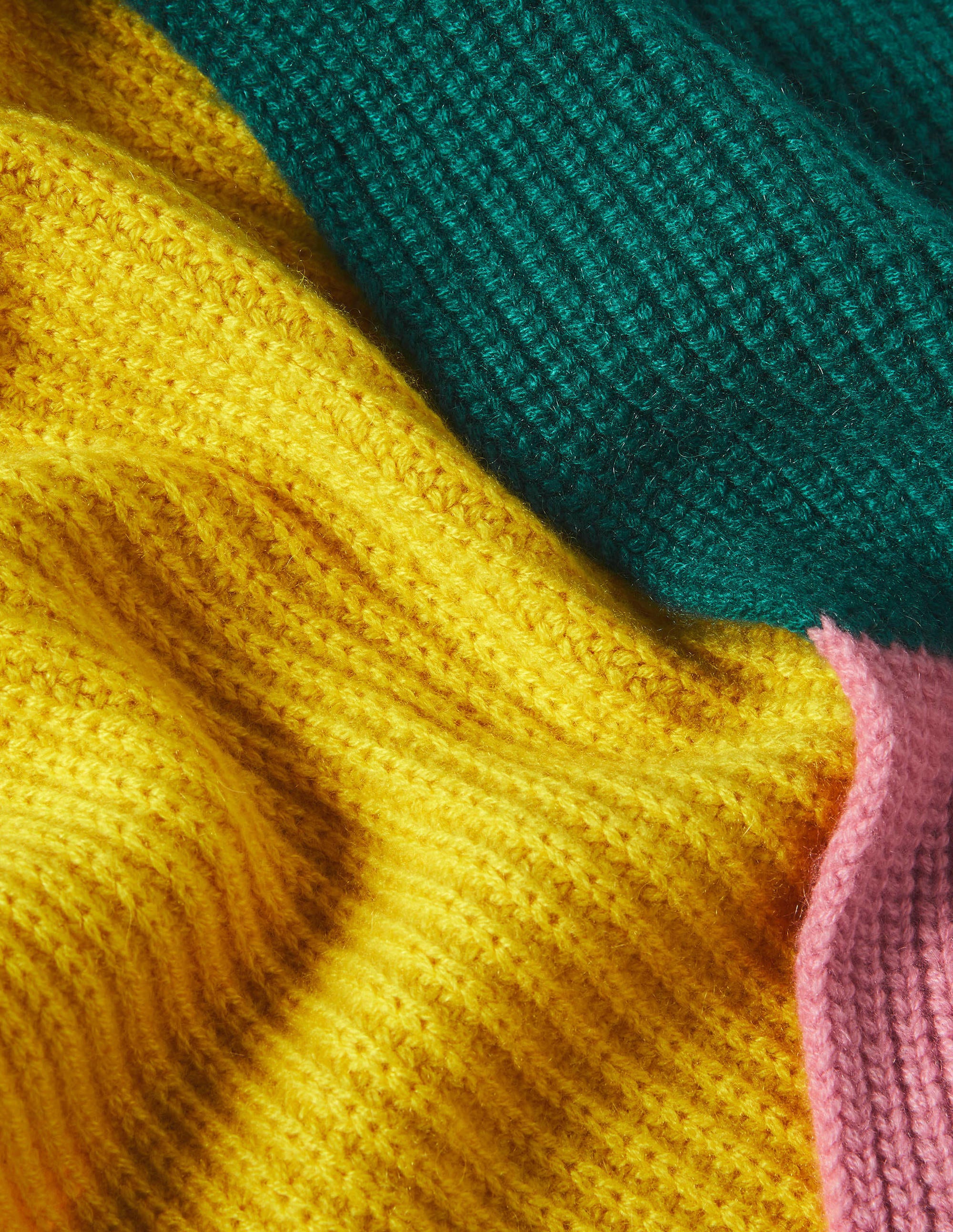 Écharpe colourblock en cachemire-Guêpe/formica/forêt profonde - Image 2