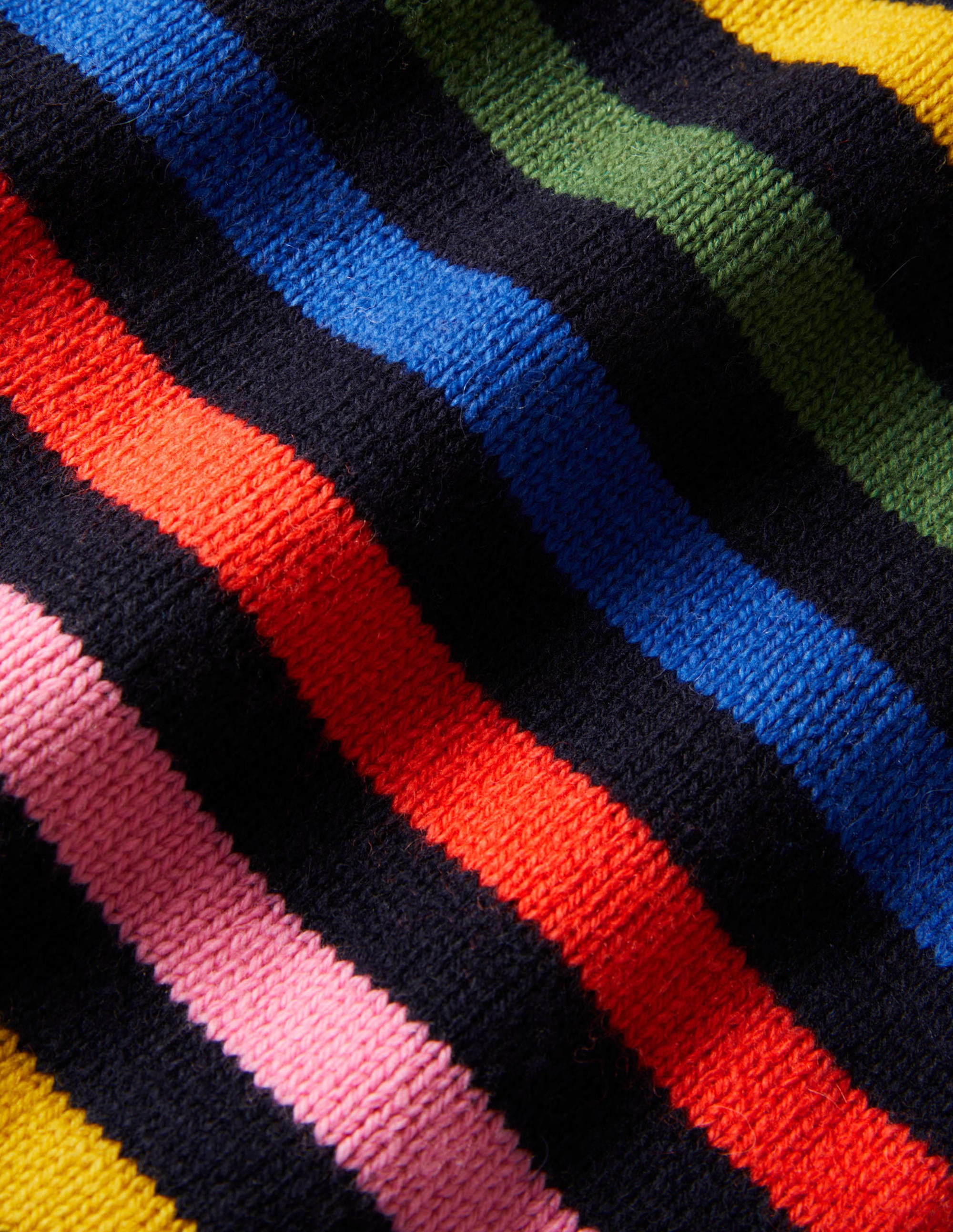 Strickschal-Navy/Bunt, Gestreift - Image 2