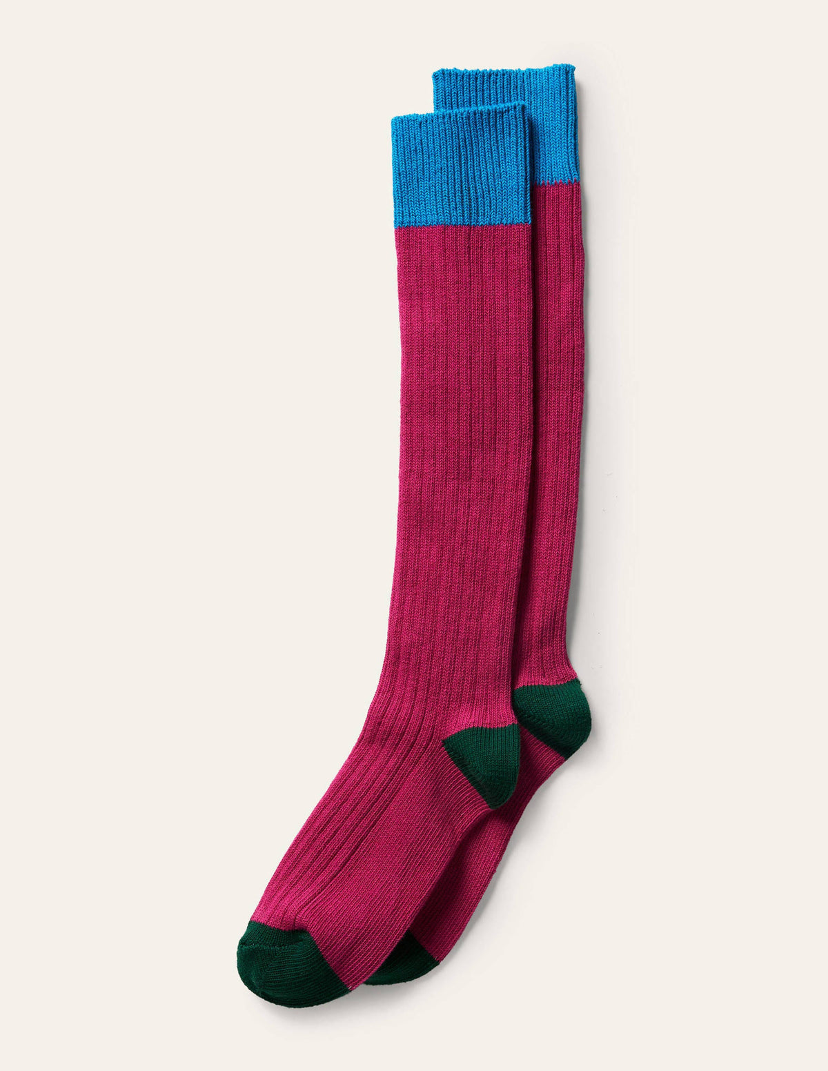 Lange dicke Socken-Segelrot/Festivalrosa/Waldgrün - Image 1