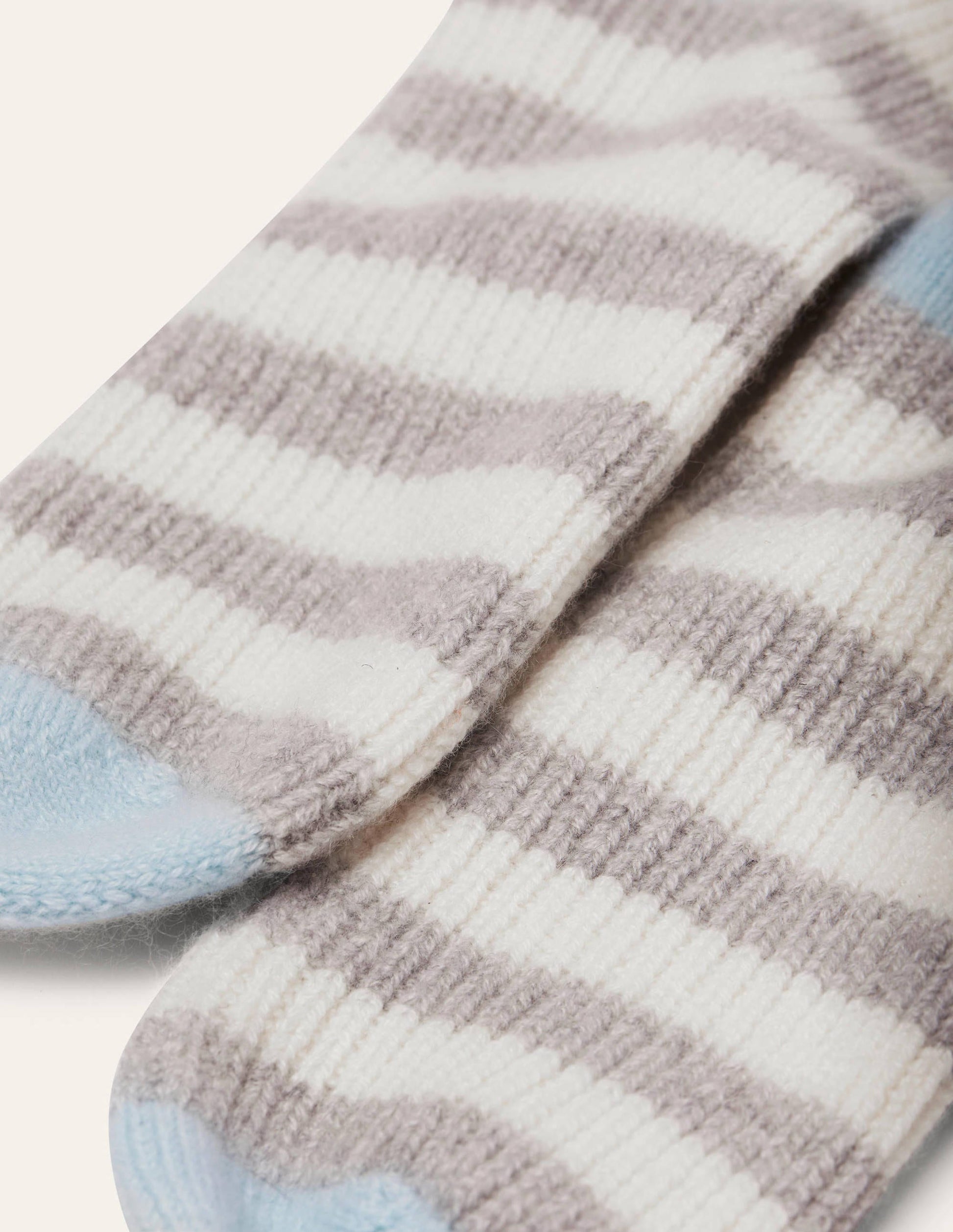 Chaussettes d'intérieur en cachemire-Eau douce/gris/ivoire-2