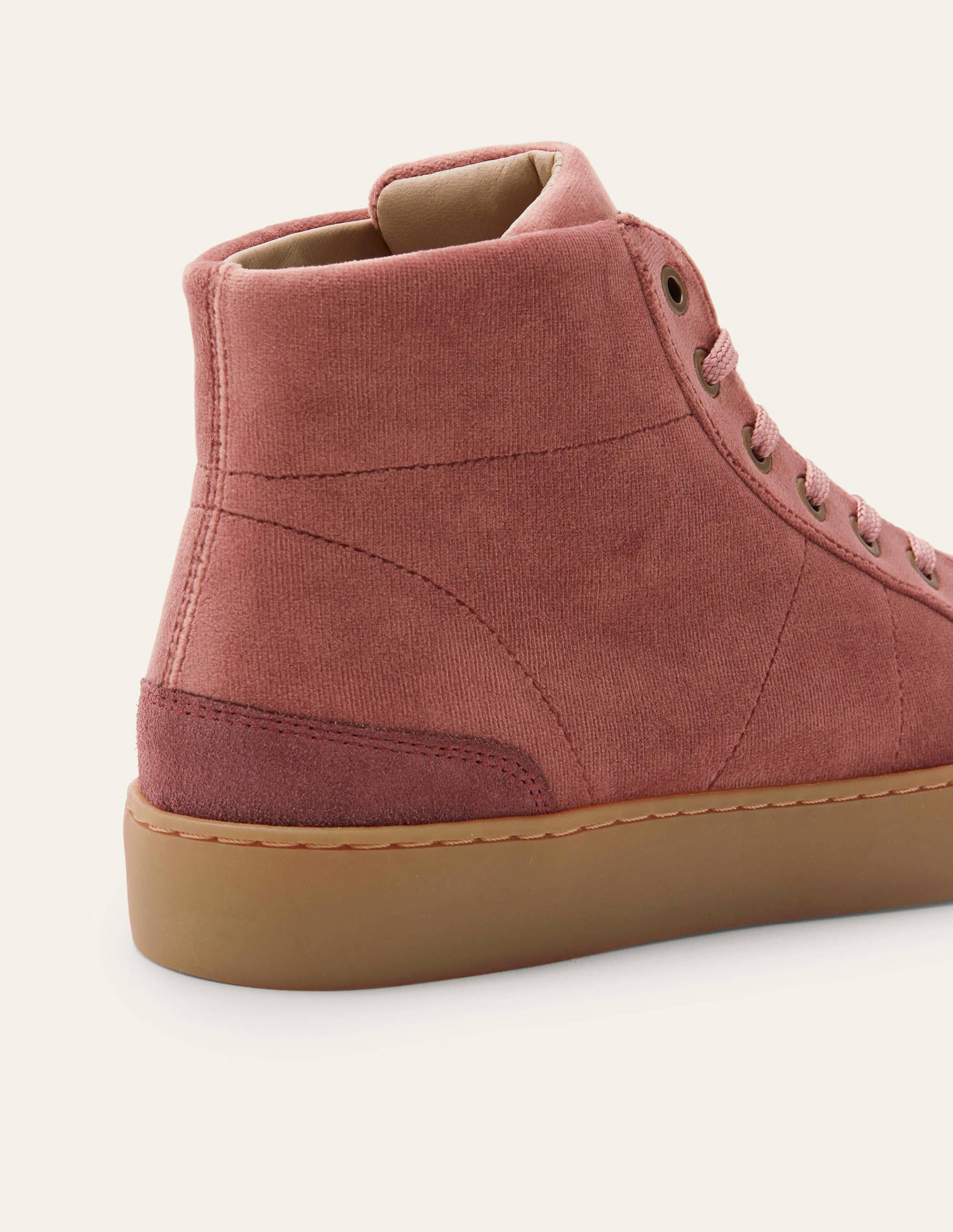 Emma Knöchelhohe Turnschuhe aus Samt-Graurosa-4