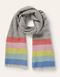Wollschal-Grau, Regenbogenstreifen