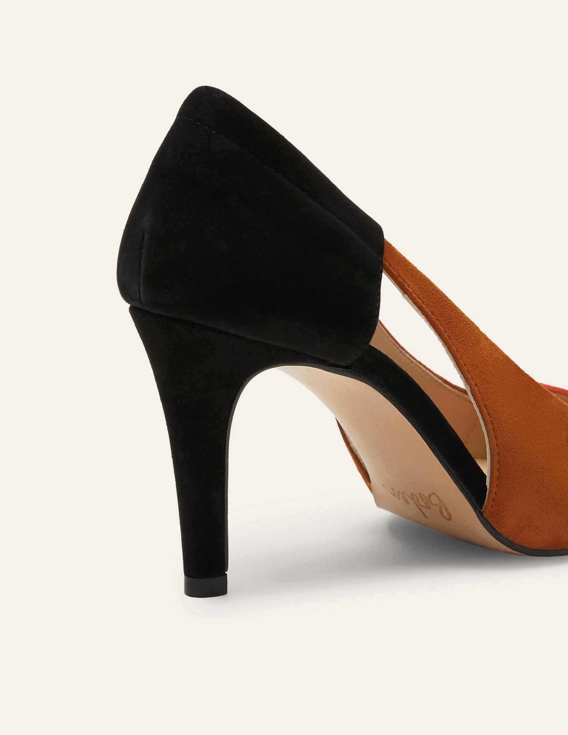 Pumps aus Veloursleder mit Cut-Out-Details-Schwarz/Weihrauch/Paprikarot-3