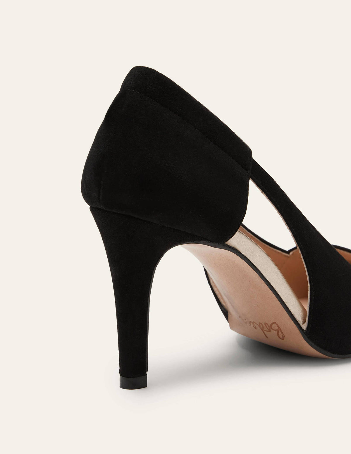 Pumps aus Veloursleder mit Cut-Out-Details-Schwarz - Image 3