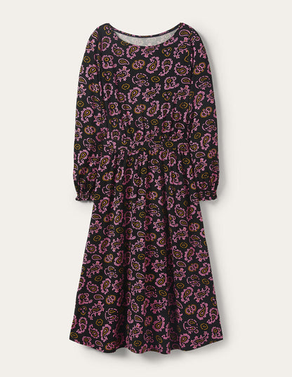 Evelyn Jersey-Midikleid-Azalee, Aufwändiges Paisleymuster-5