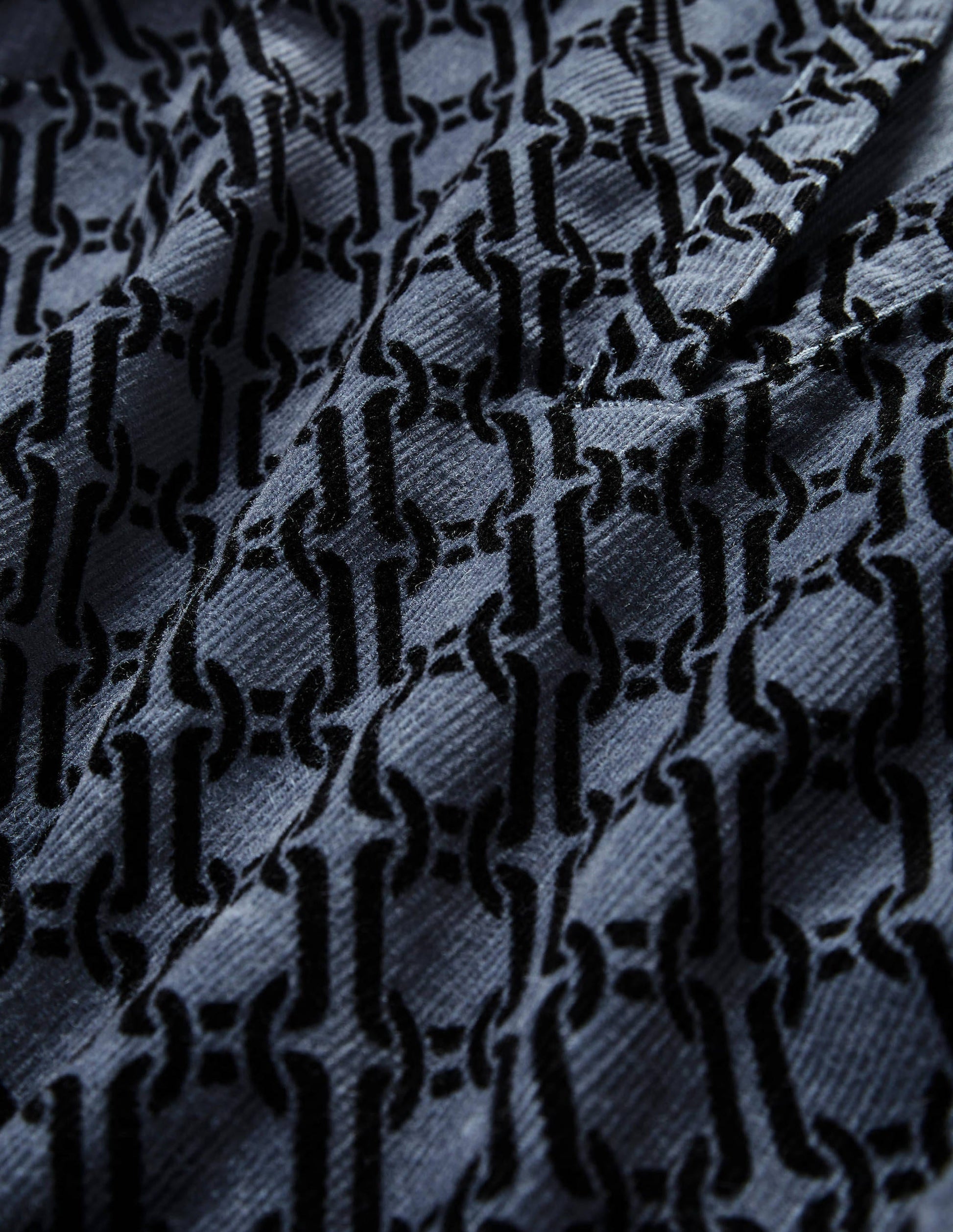 Robe Esmeralda nouée à la taille-Gris galet, motif géométrique chaîne-6