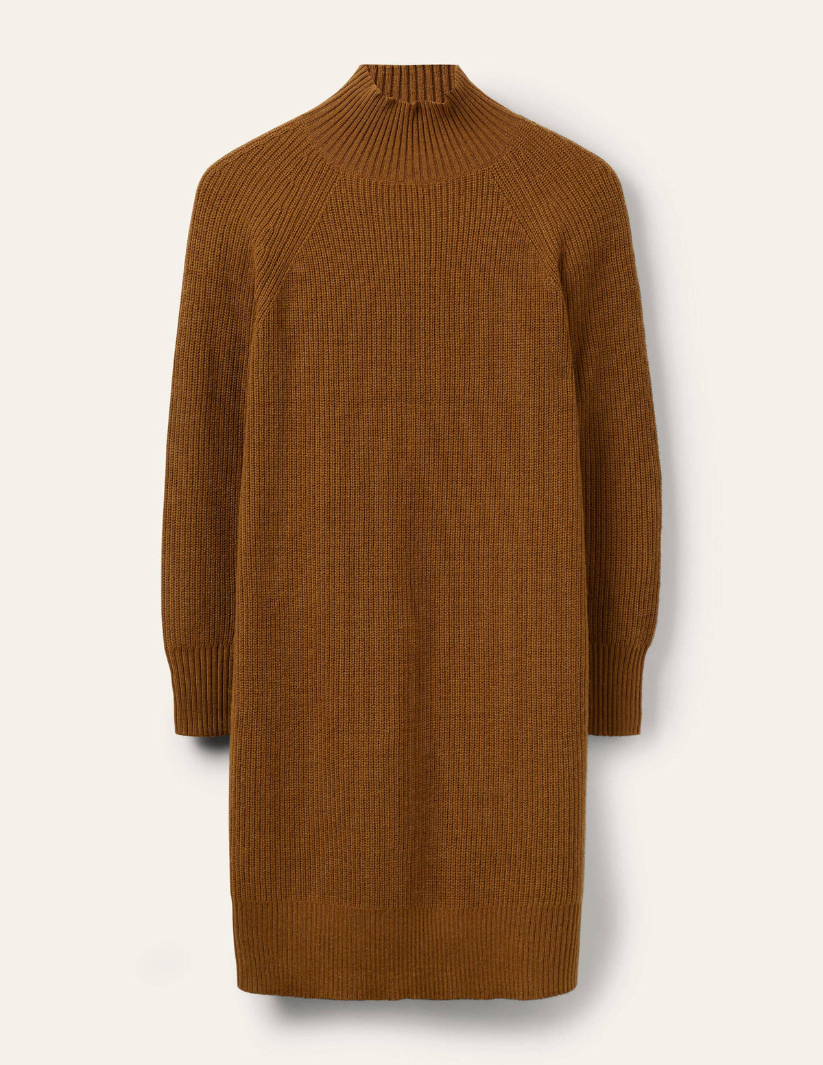Strickkleid mit hohem Kragen-Altes Moosgrün - Image 7