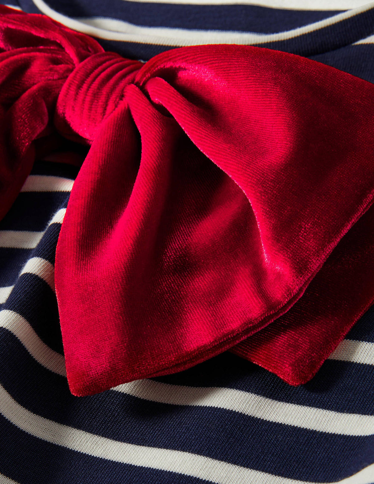 Imogen Bretonshirt-Navy/Naturweiß/Rot, Schleife - Image 5