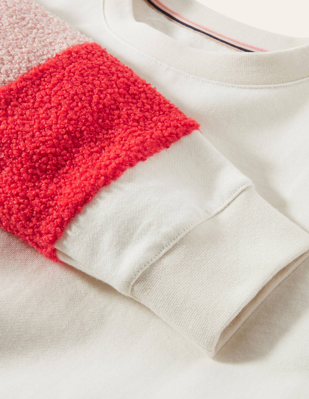 Jasmine Sweatshirt-Naturweiß/Teddy, Blockfarben-4