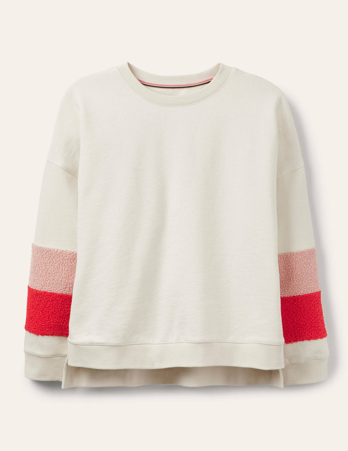 Jasmine Sweatshirt-Naturweiß/Teddy, Blockfarben - Image 5