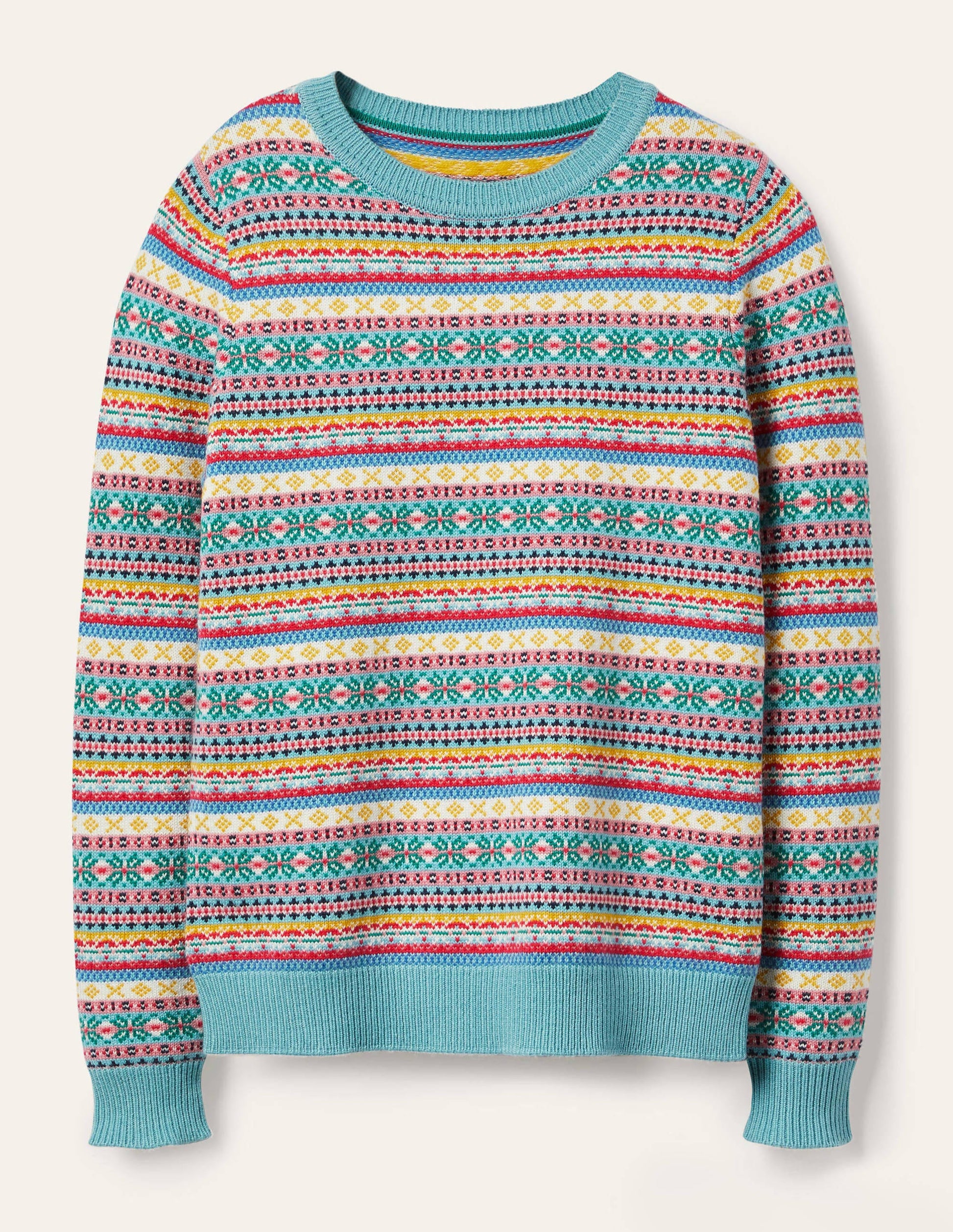 Fair-Isle-Pullover-Bunt, Traditionelles Muster-6