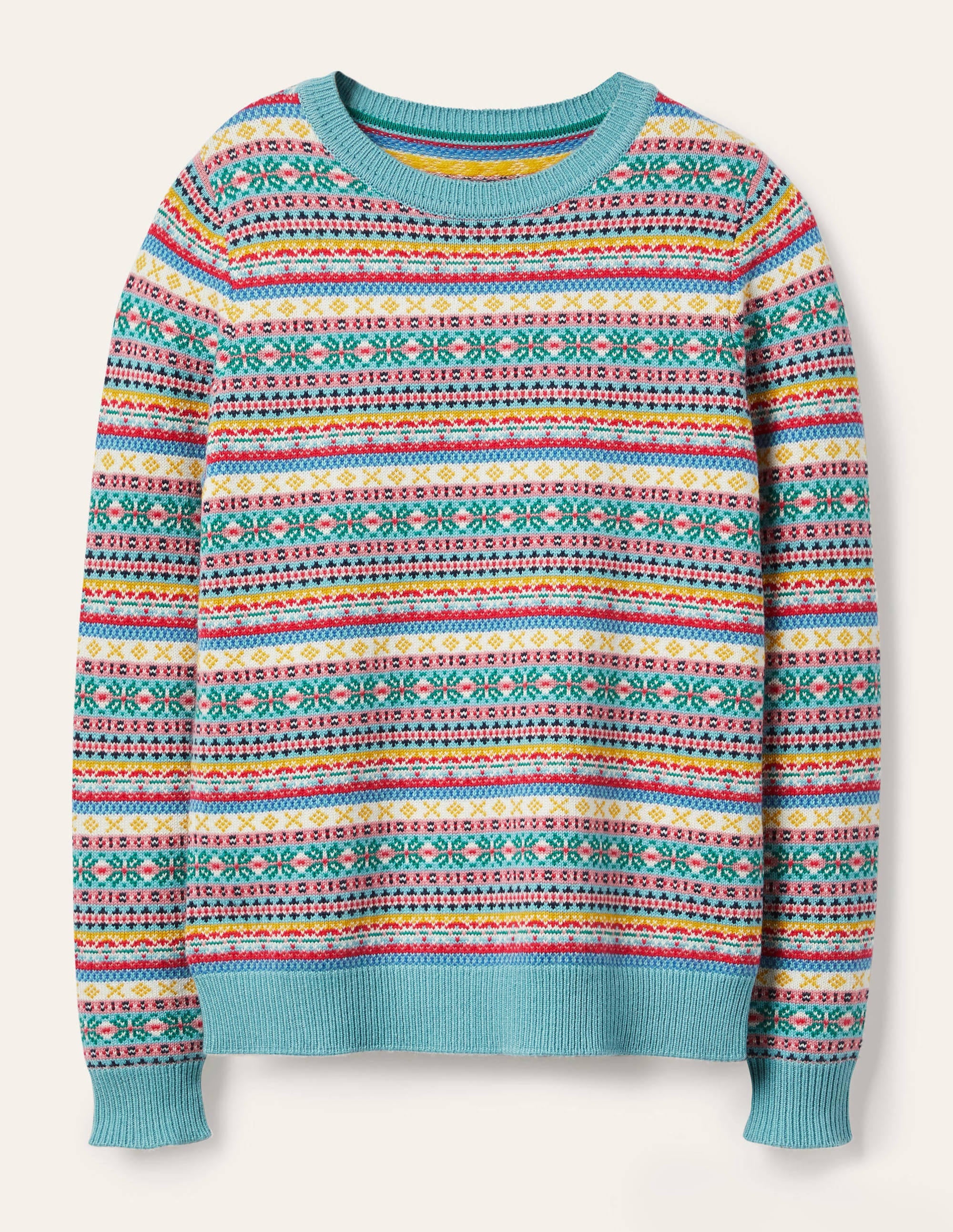 Fair-Isle-Pullover-Bunt, Traditionelles Muster - Image 6