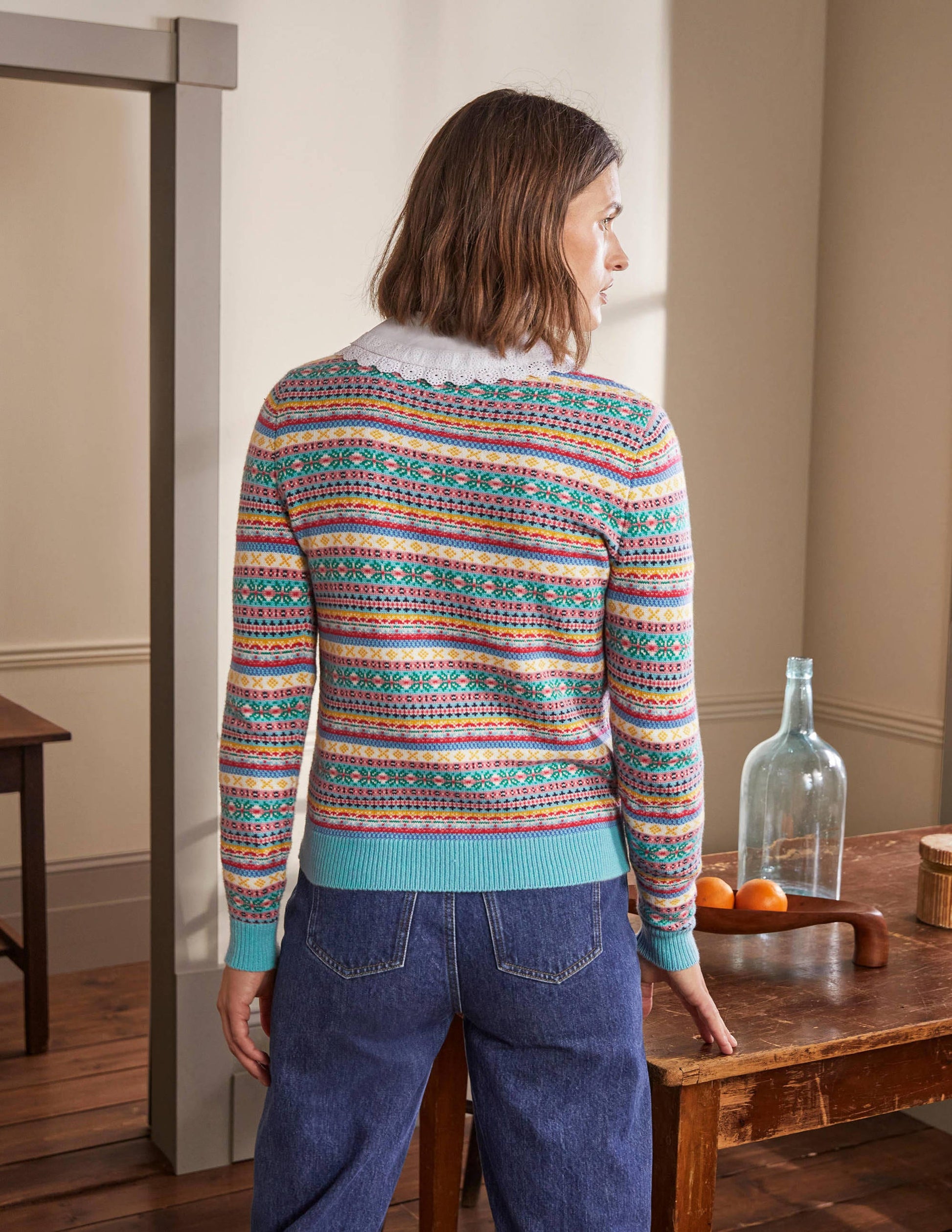 Fair-Isle-Pullover-Bunt, Traditionelles Muster-3