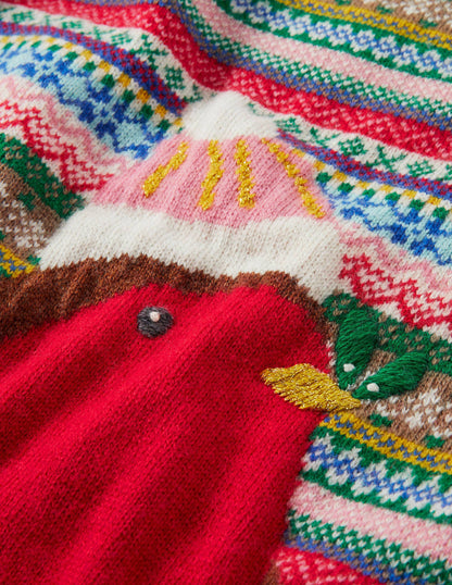 Weihnachtlicher Pullover-Bunt, Fair-Isle-Muster