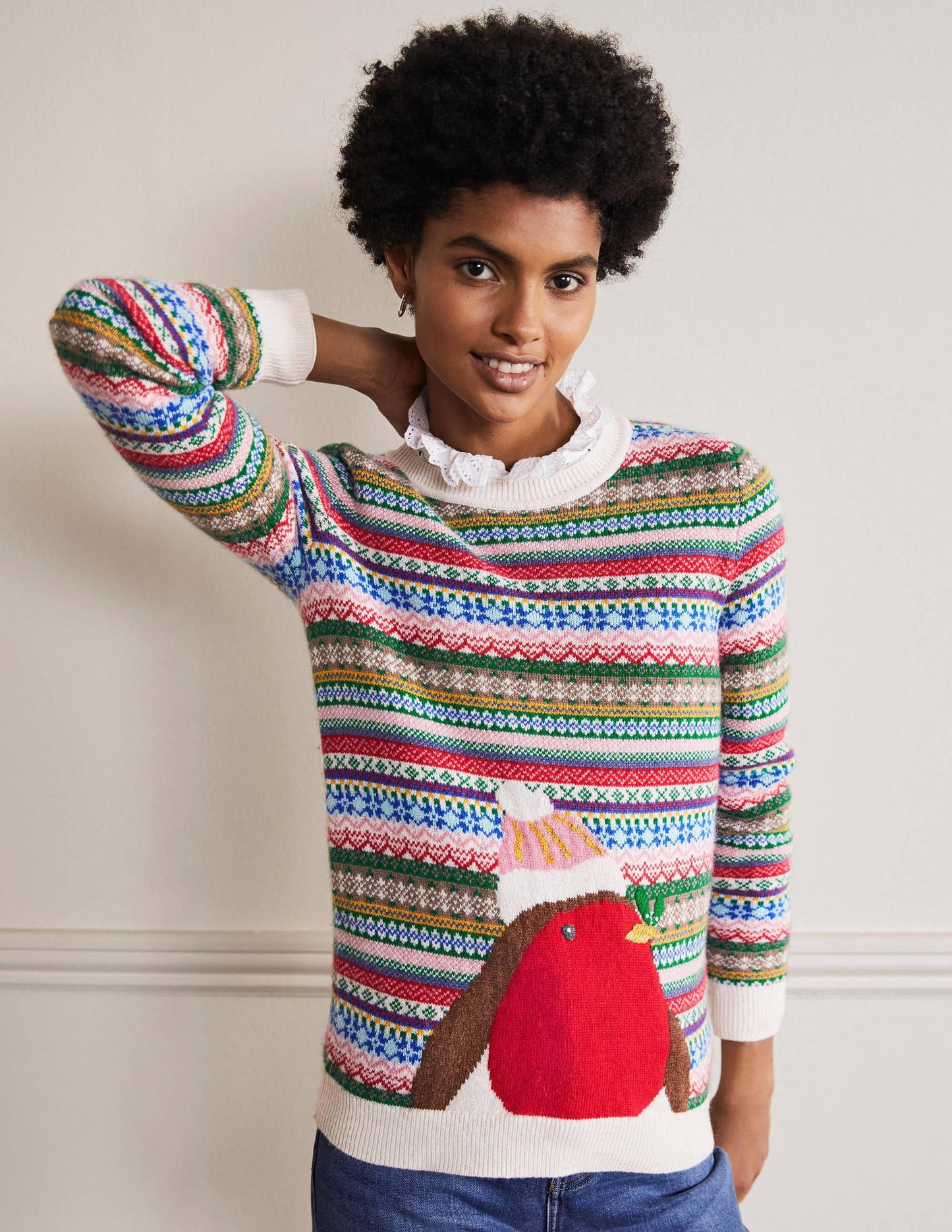 Pull de Noël-Motif jacquard multi