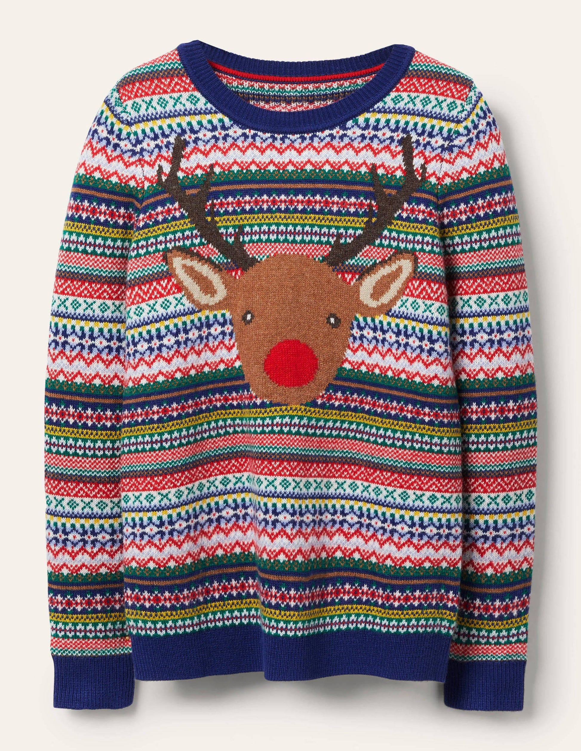 Pull de Noël-Rudolph bleu marine multi-5