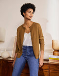 Cashmere Cardigan-Moss Brown