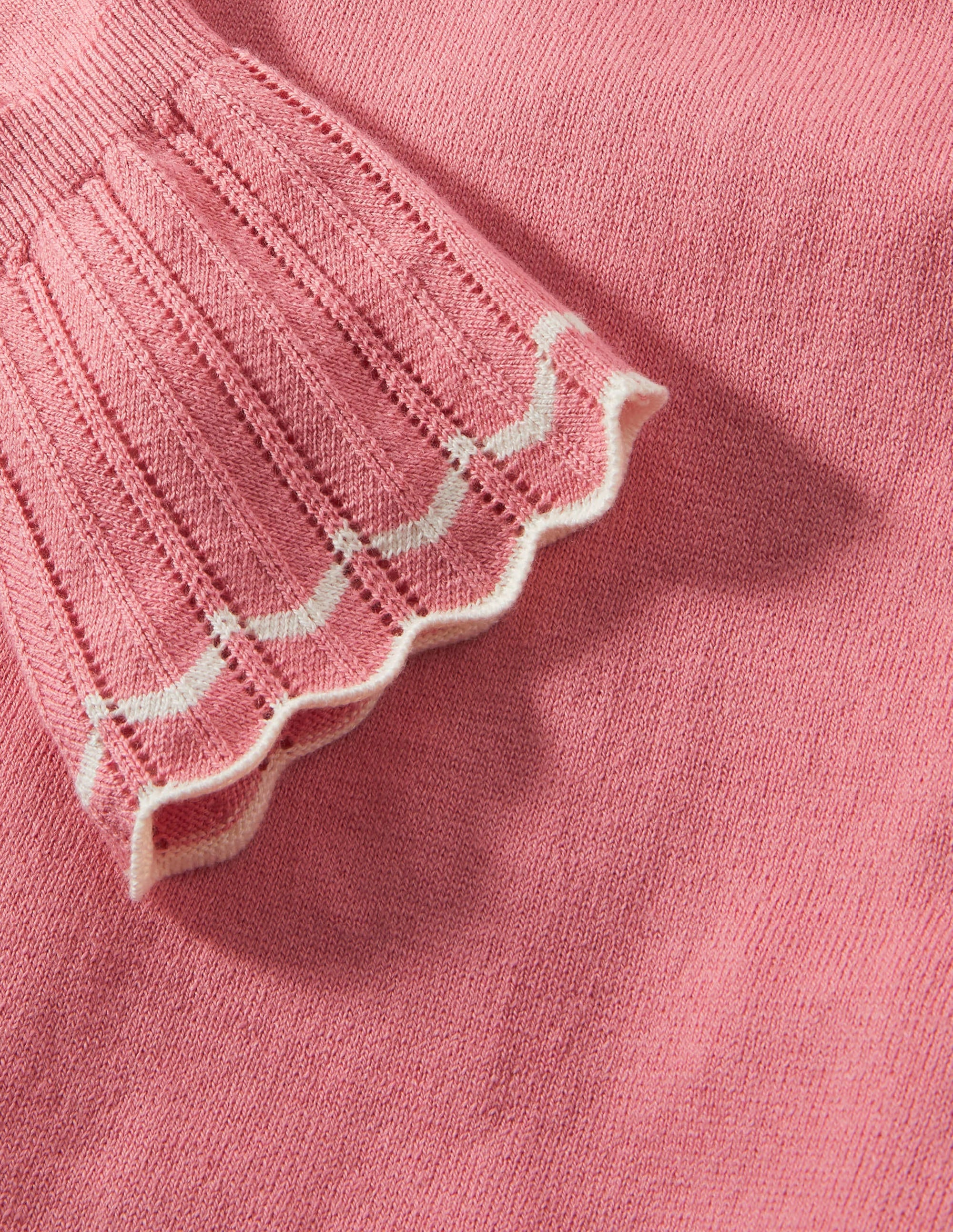 Pull Aimee en pointelle-Rose formica - Image 5