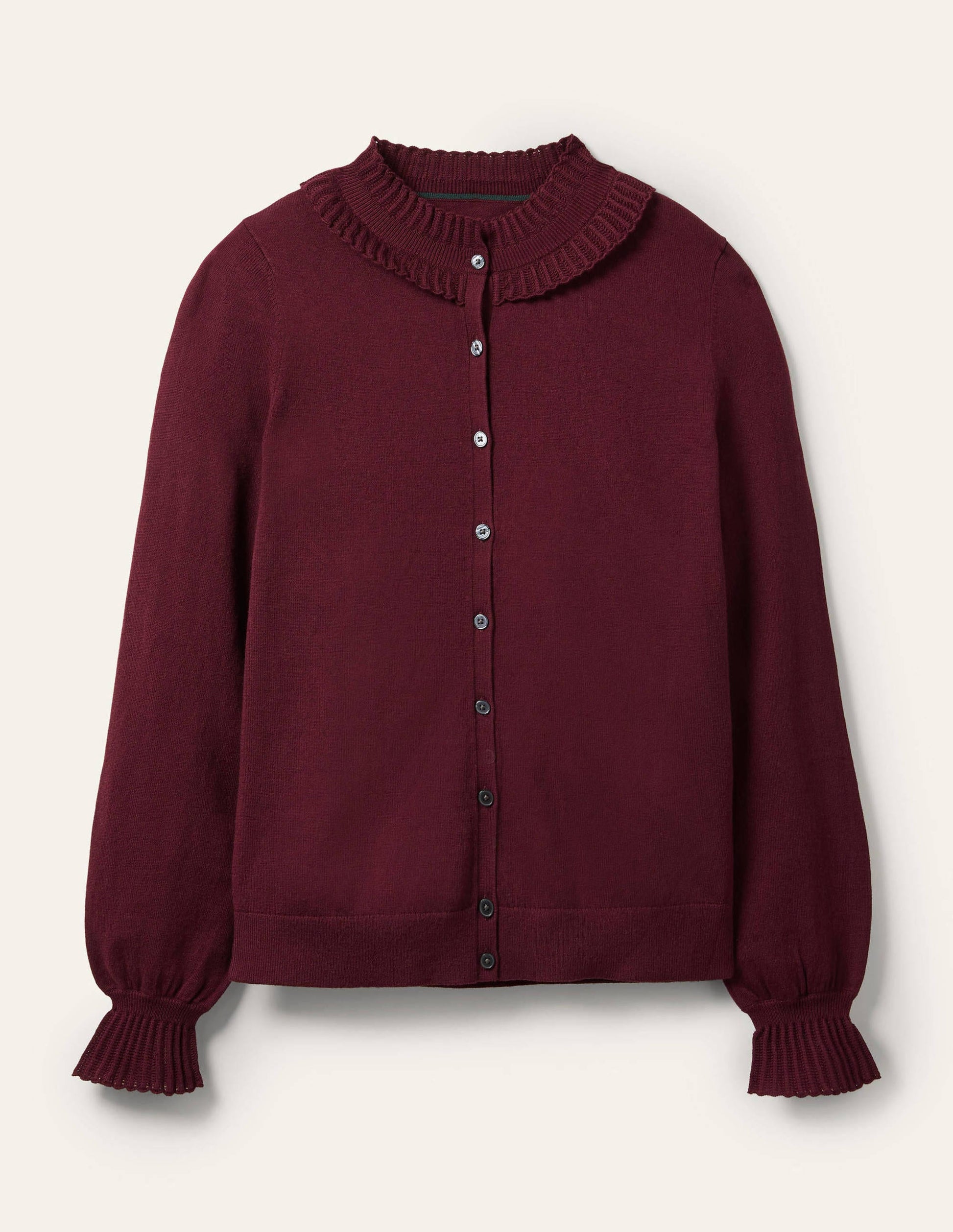 Frederica Pointelle-Cardigan-Dunkelviolett-8