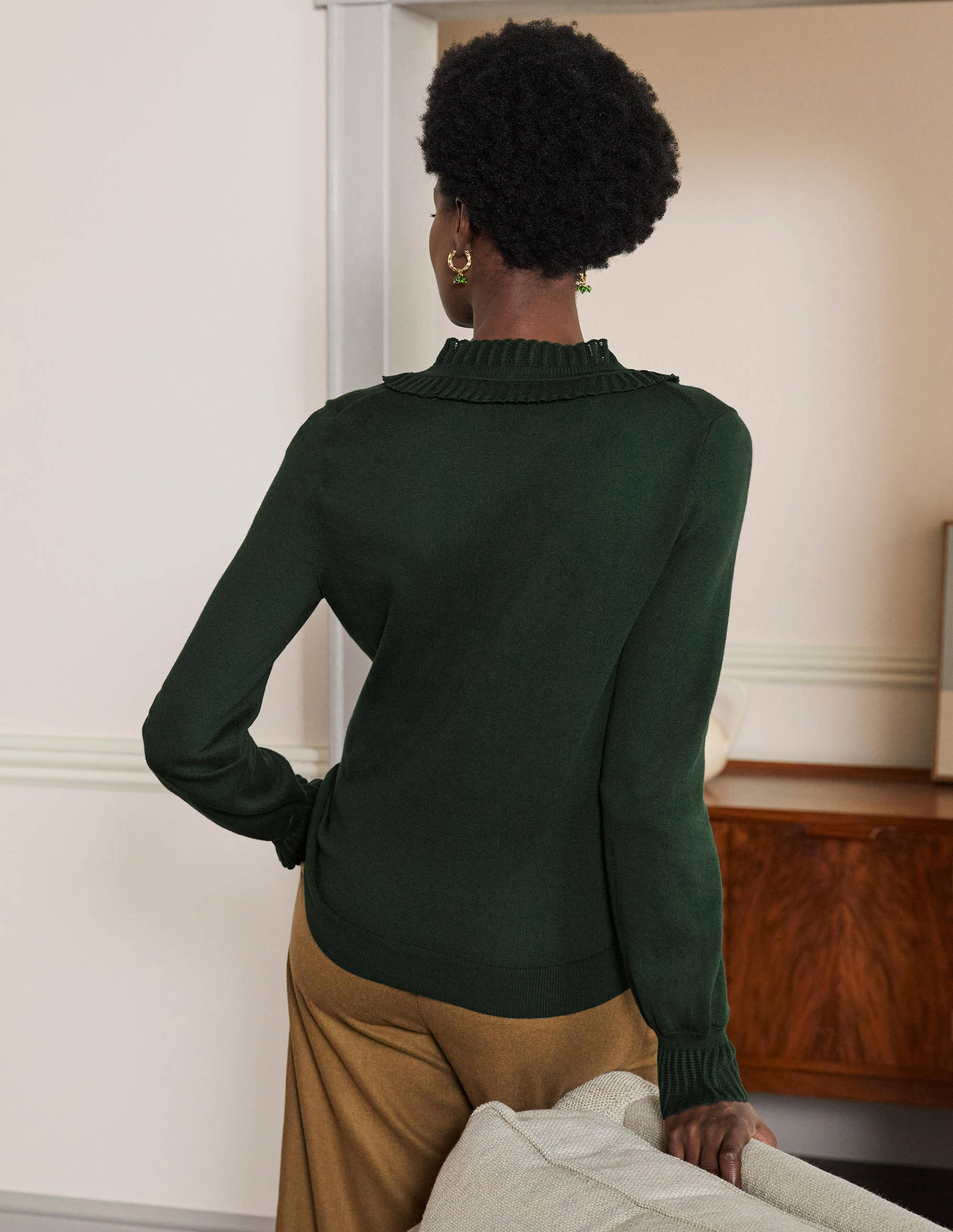 Frederica Pointelle Cardigan-Midnight Garden - Image 3