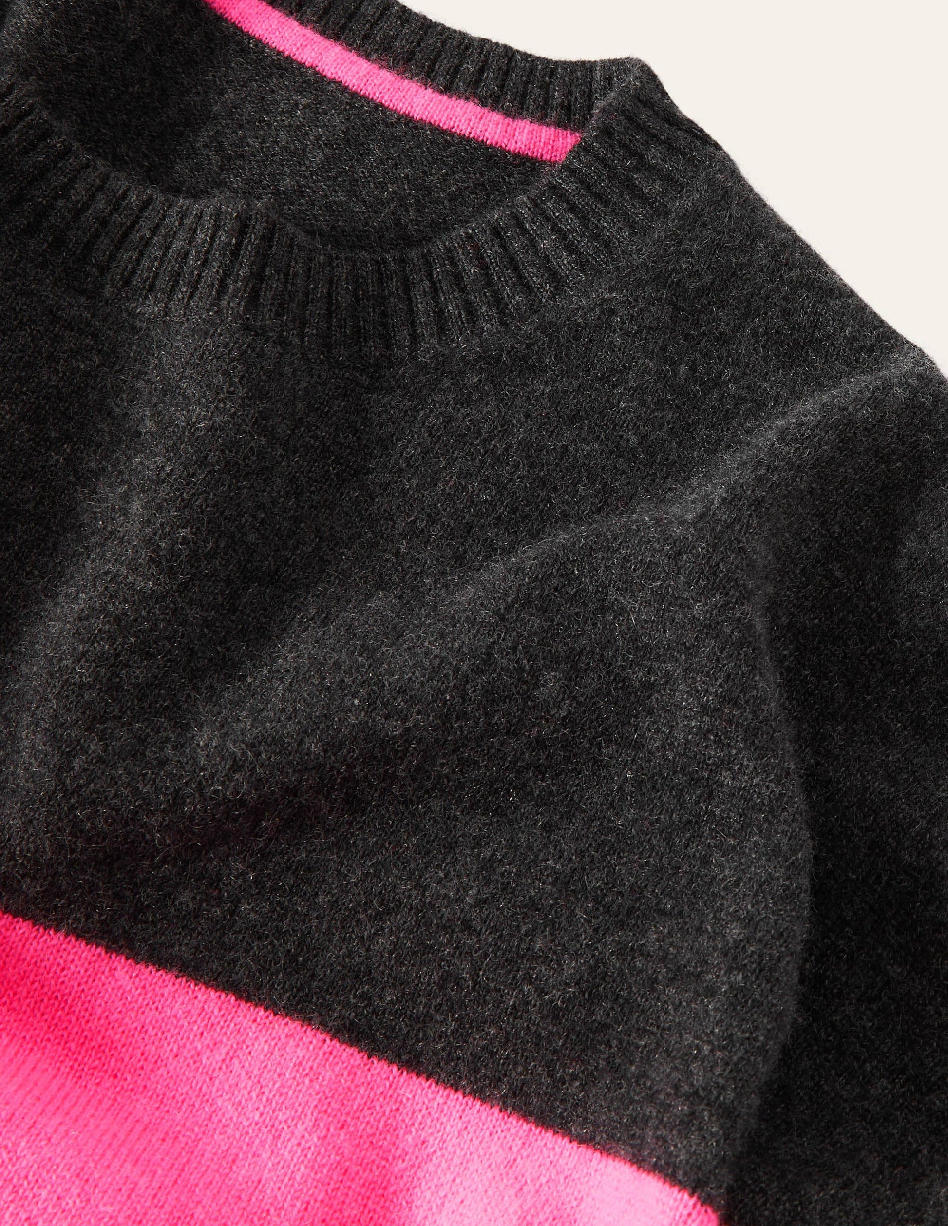 Pull Margot en cachemire-Diamant noir, rayé fluo-6
