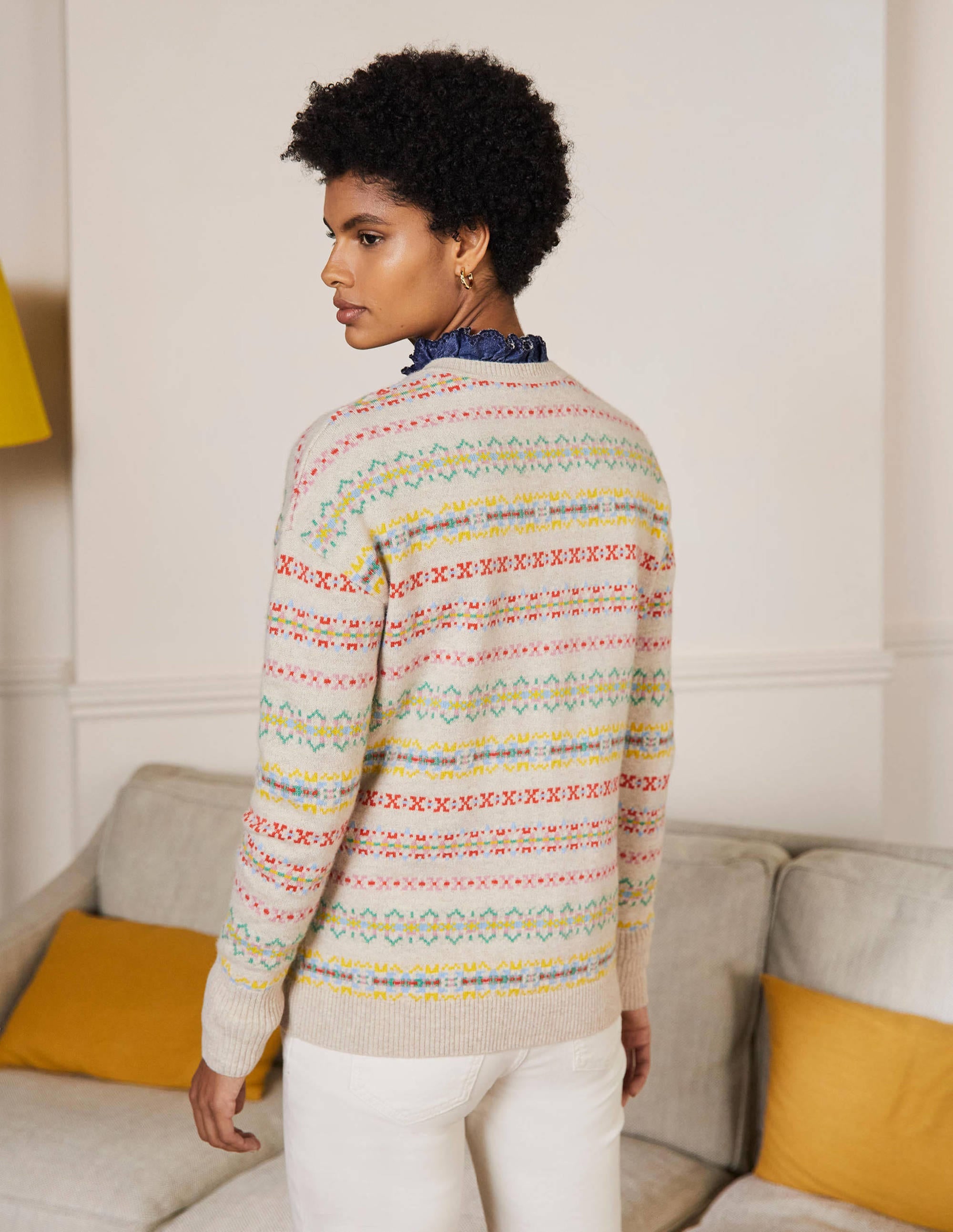 Pull Margot en cachemire-Grès, motif jacquard - Image 3