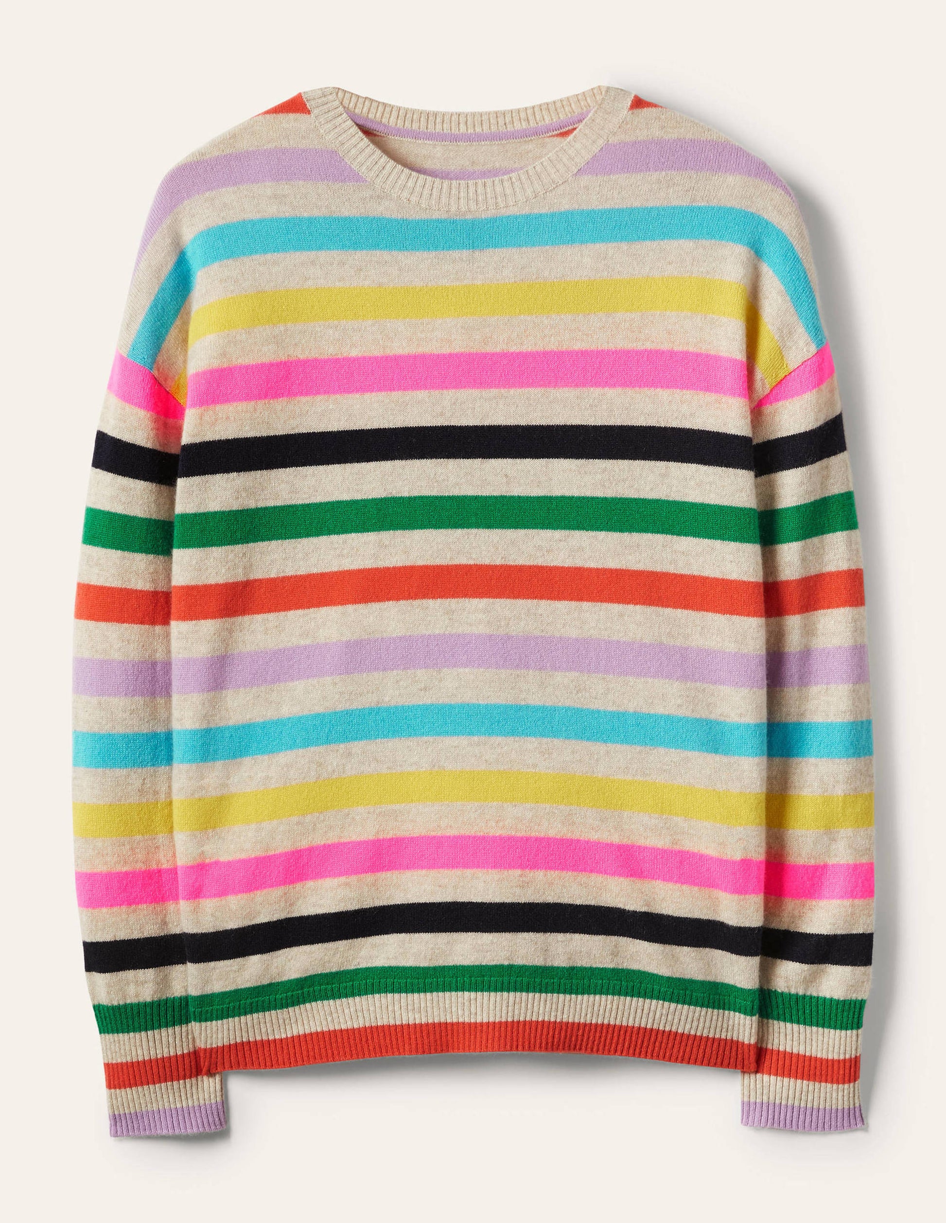 Pull Margot en cachemire-Rayé prisme-5