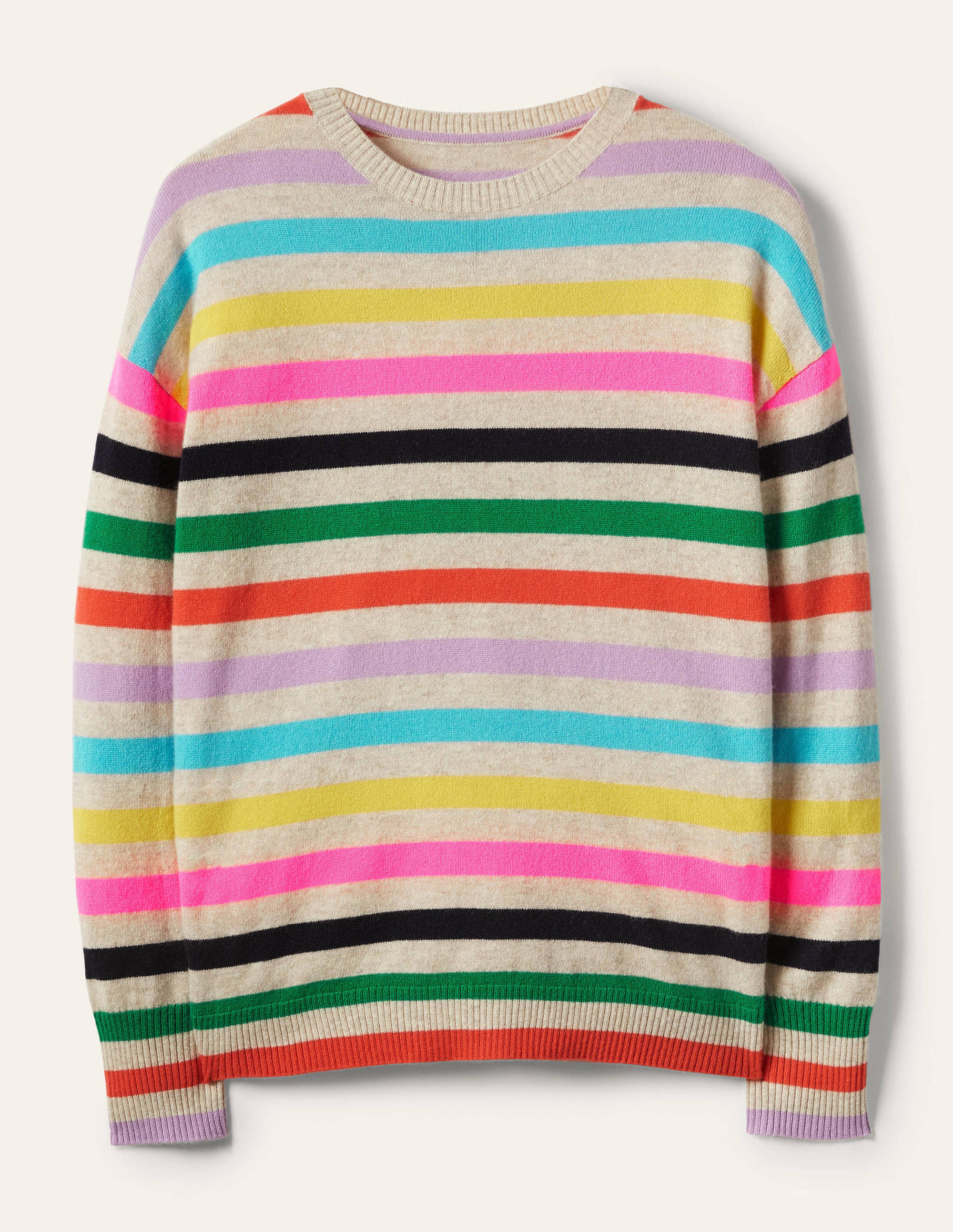 Pull Margot en cachemire-Rayé prisme - Image 5