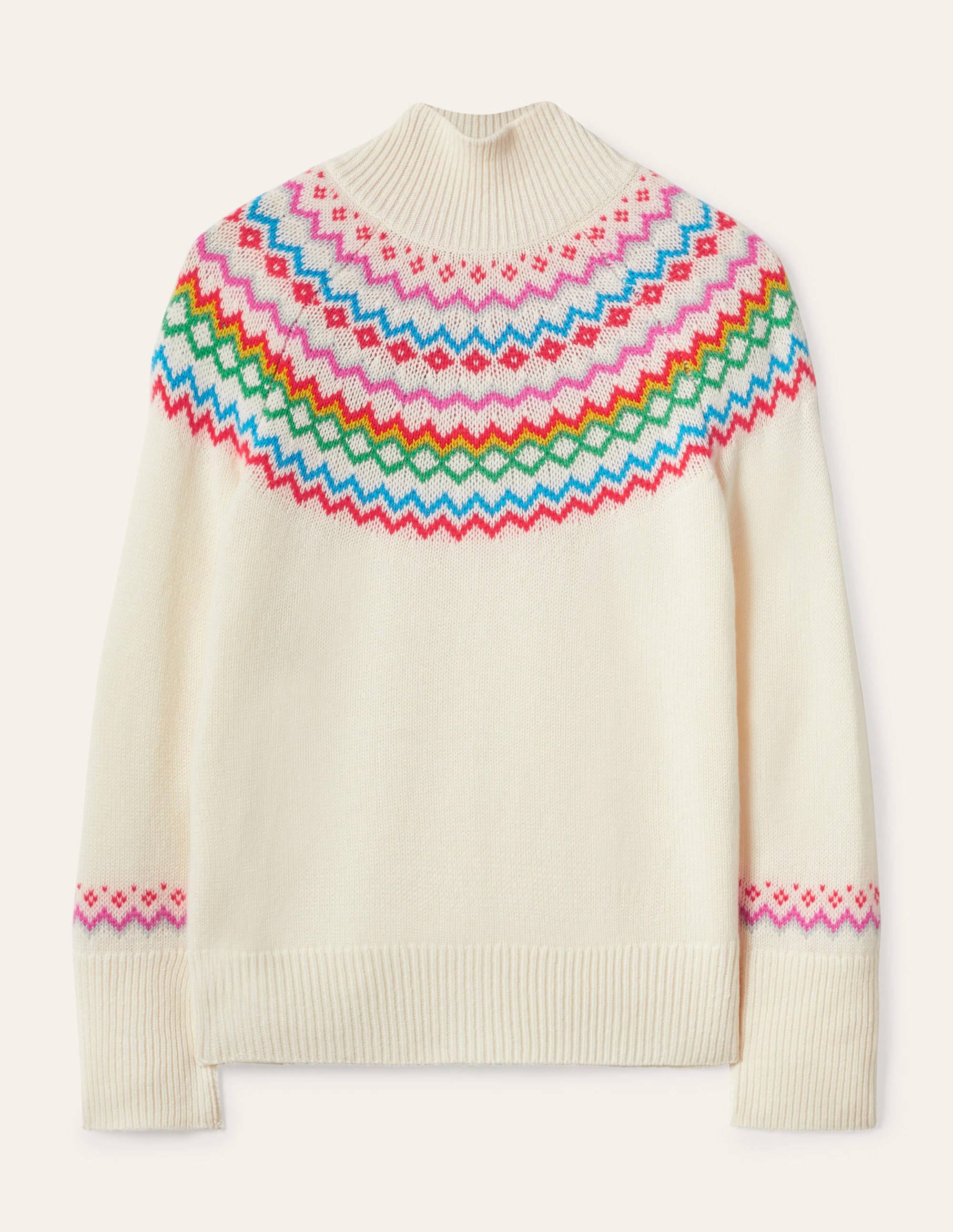 Pull Anna en cachemire-Motif jacquard perle - Image 6