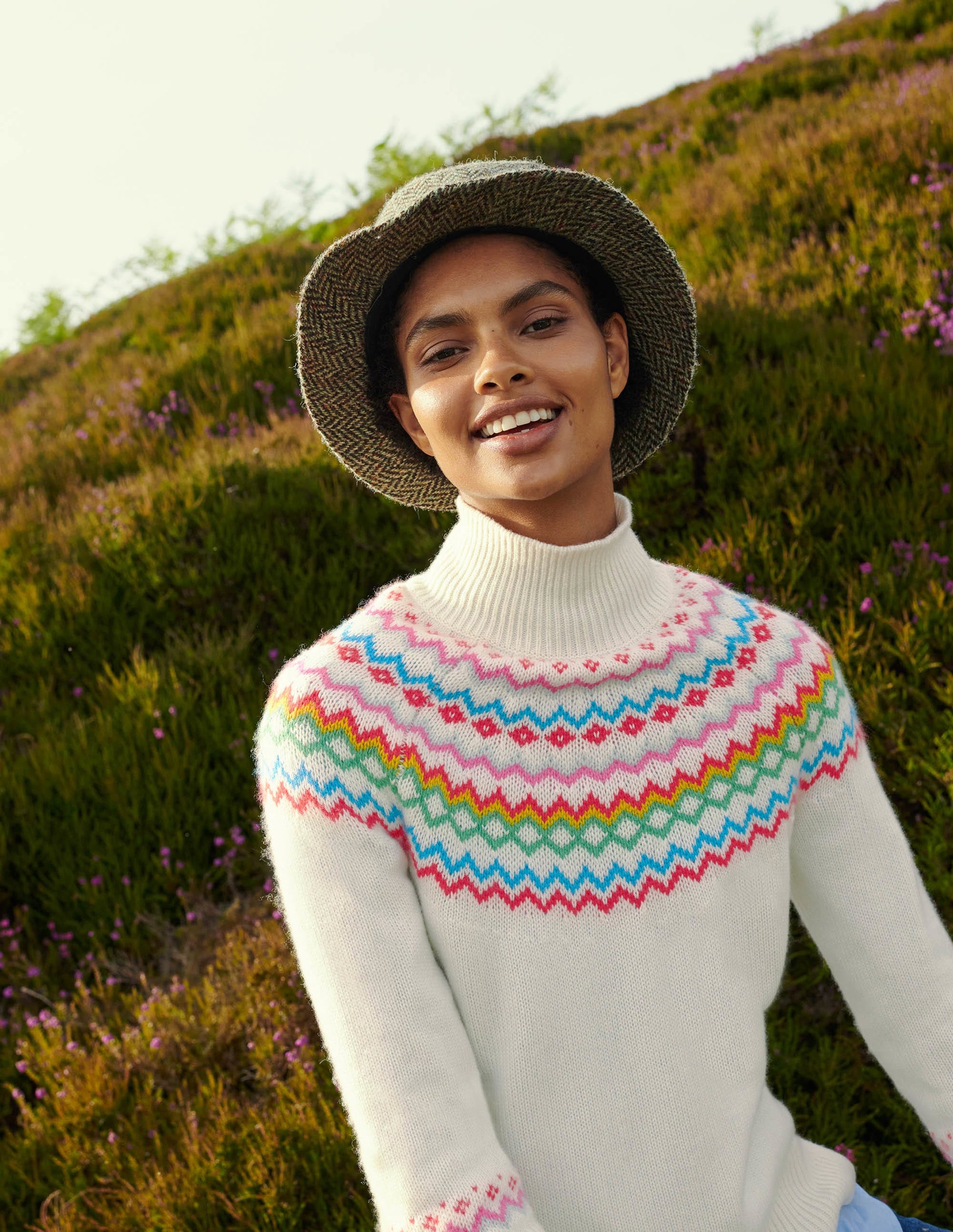 Anna Kaschmirpullover-Perlweiß, Fair-Isle-Muster-5