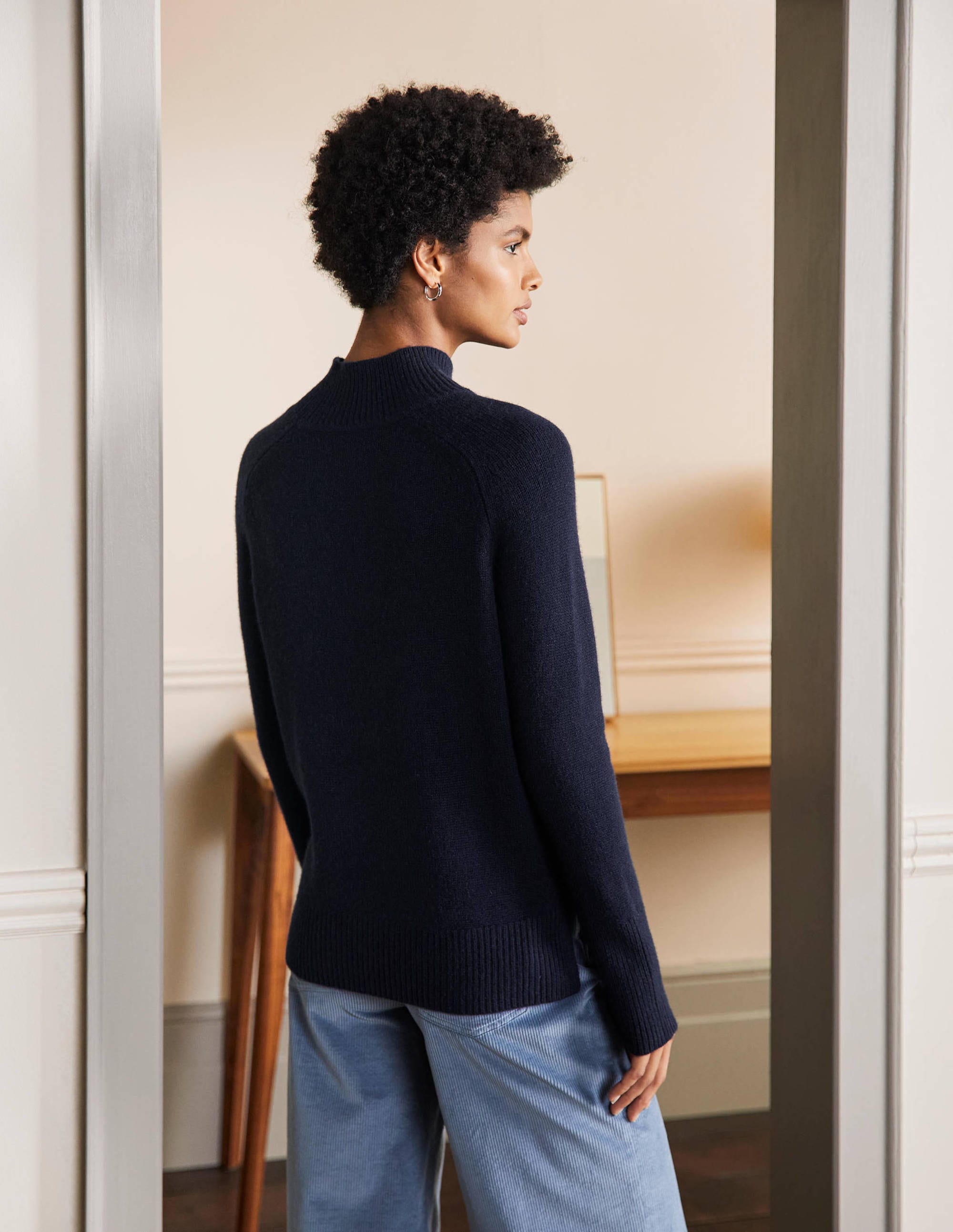 Pull Anna en cachemire-Bleu marine - Image 3
