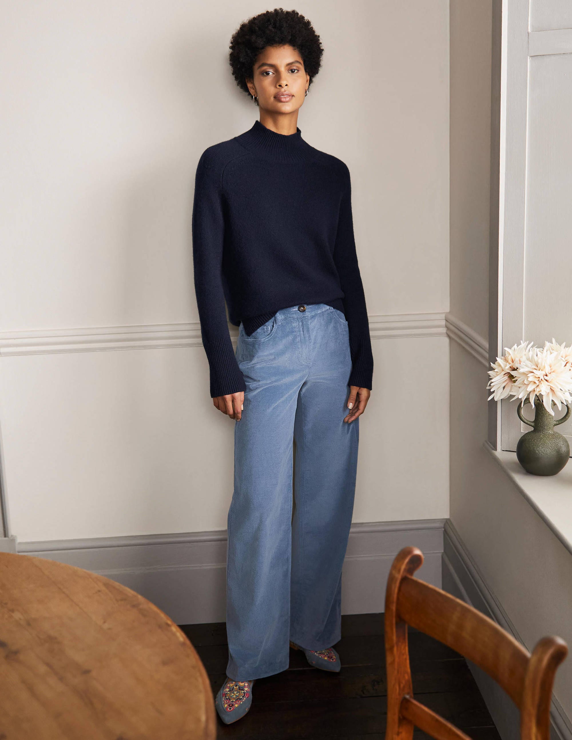 Pull Anna en cachemire-Bleu marine - Image 4