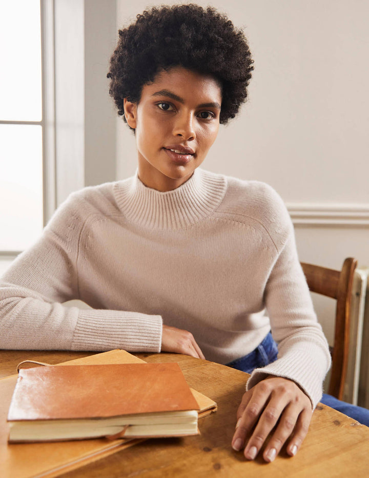 Anna Kaschmirpullover-Warmes Naturweiß