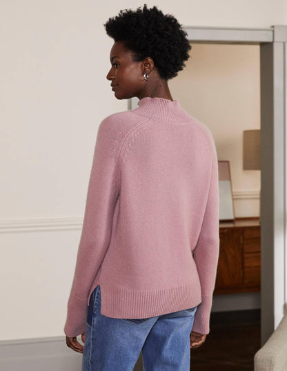Anna Kaschmirpullover-Violett/Opalgrün-3