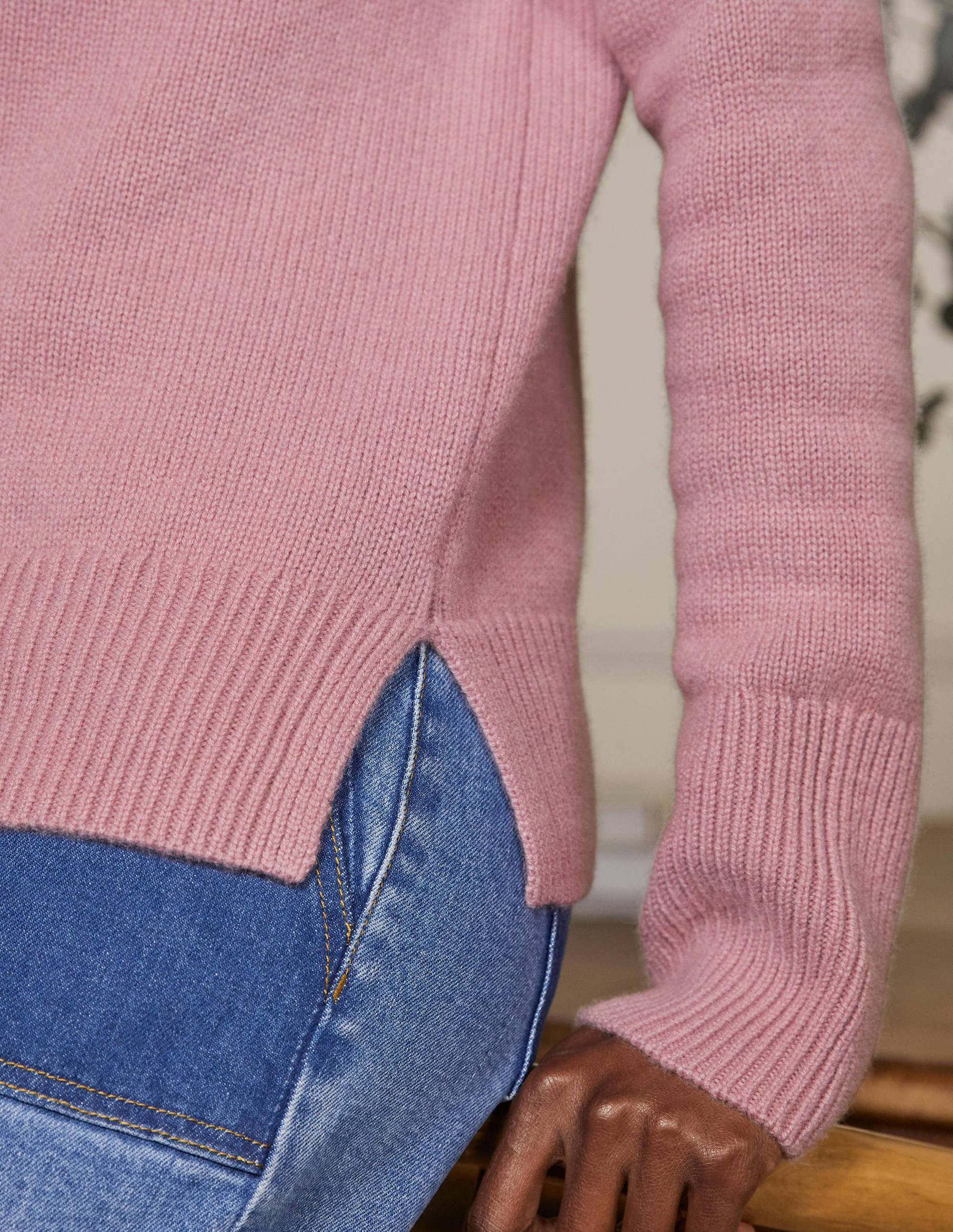 Pull Anna en cachemire-Violet opale - Image 4