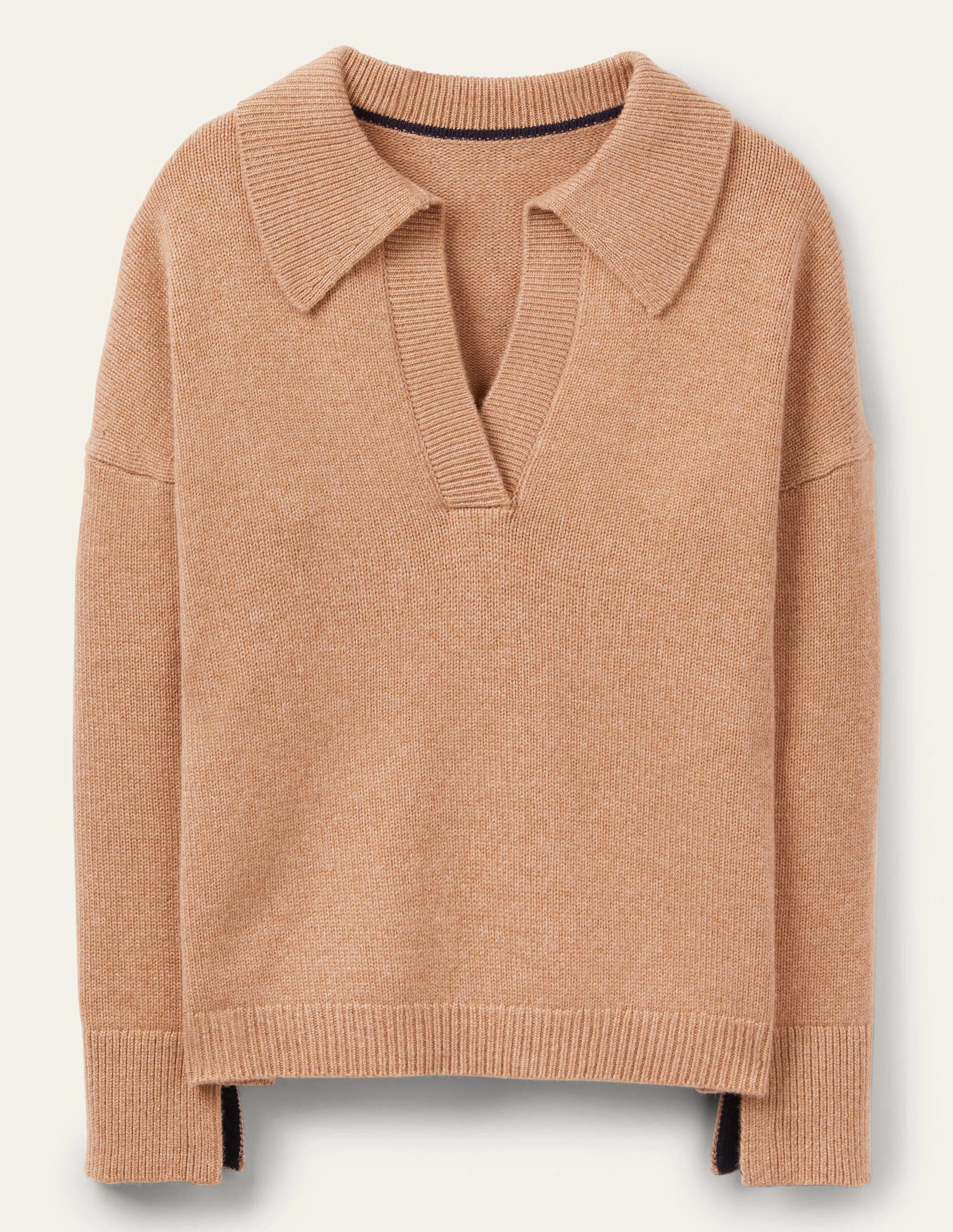 Cathryn Kaschmirpullover-Kamelbraun Melange-6