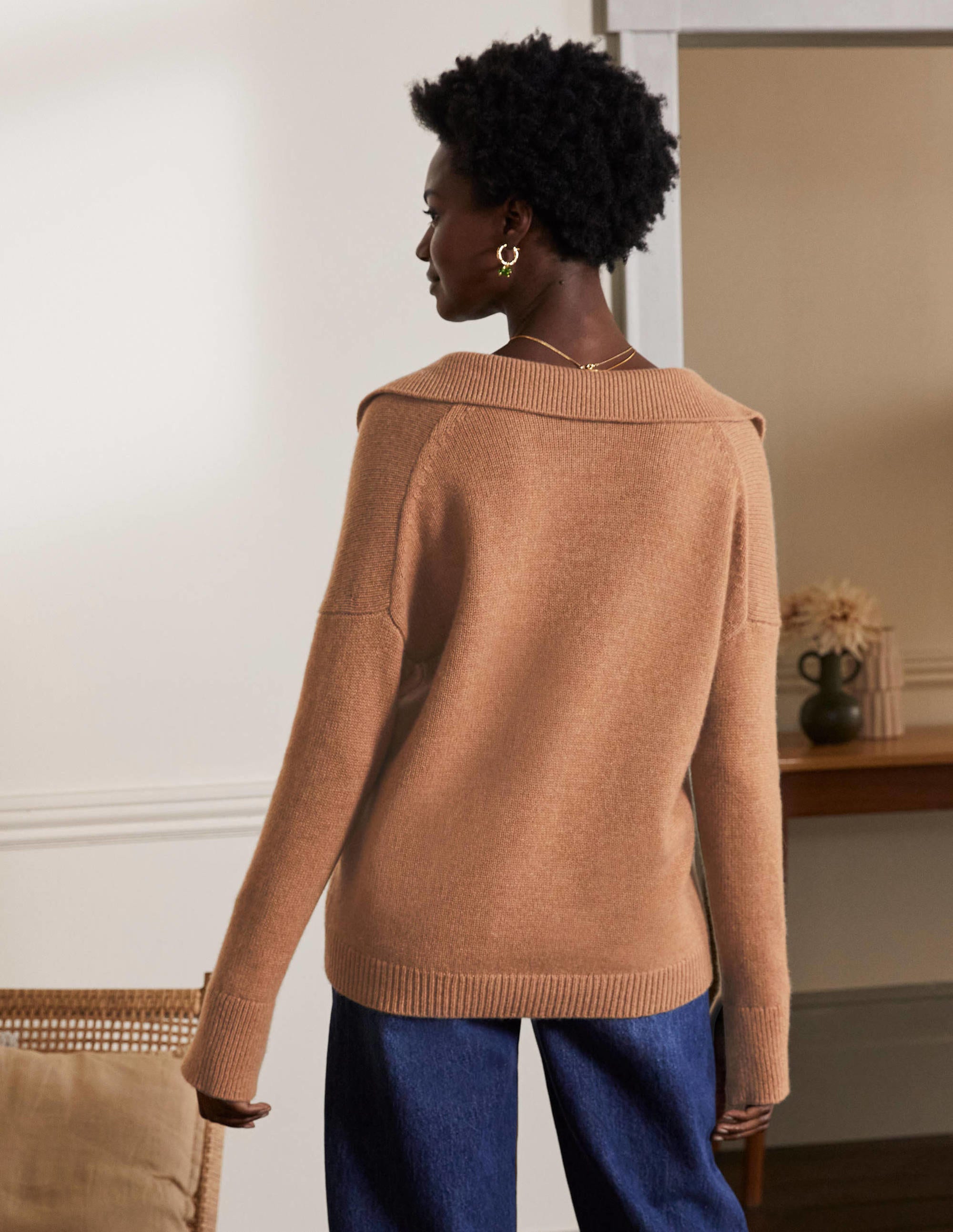 Cathryn Kaschmirpullover-Kamelbraun Melange - Image 3