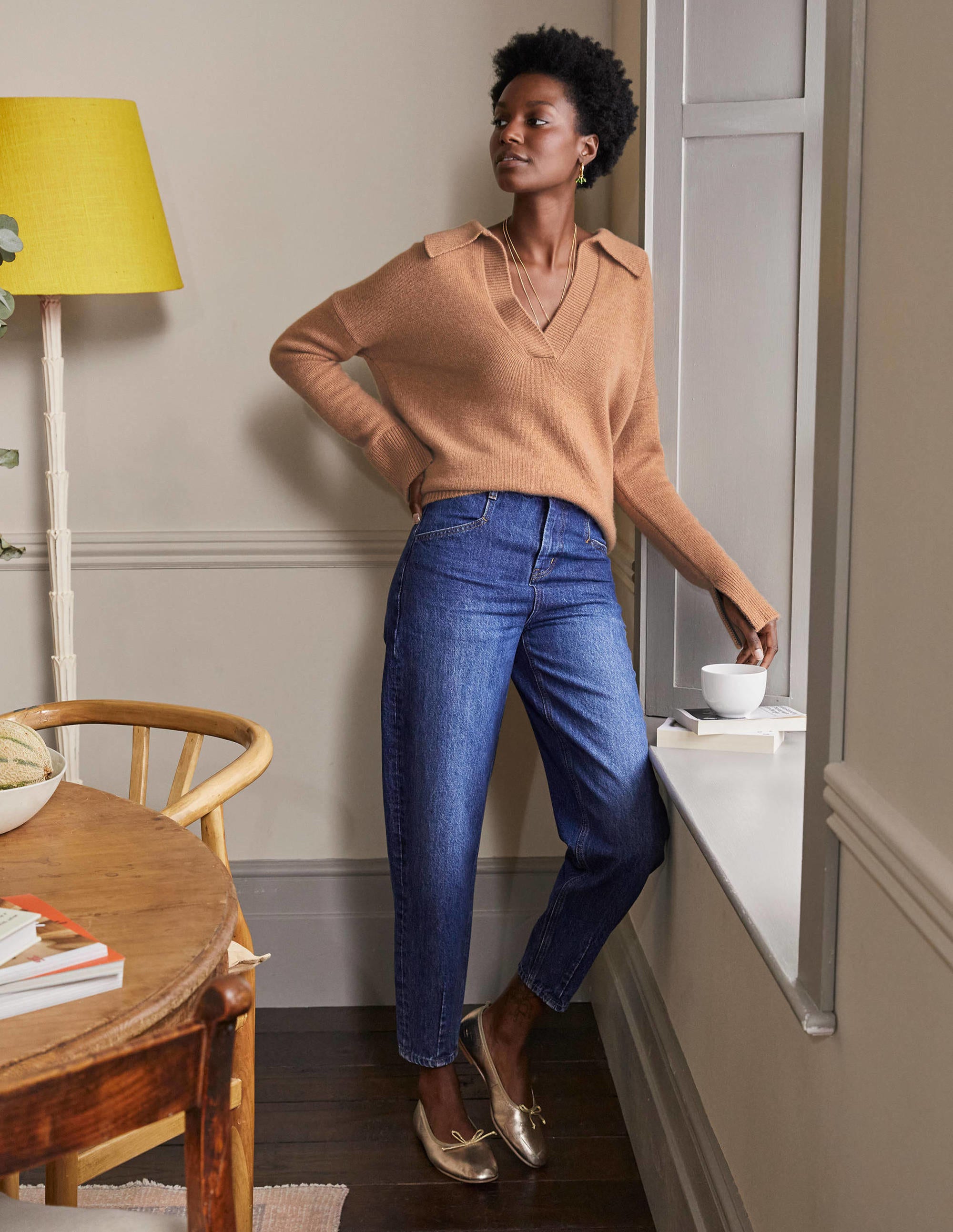 Cathryn Kaschmirpullover-Kamelbraun Melange - Image 4