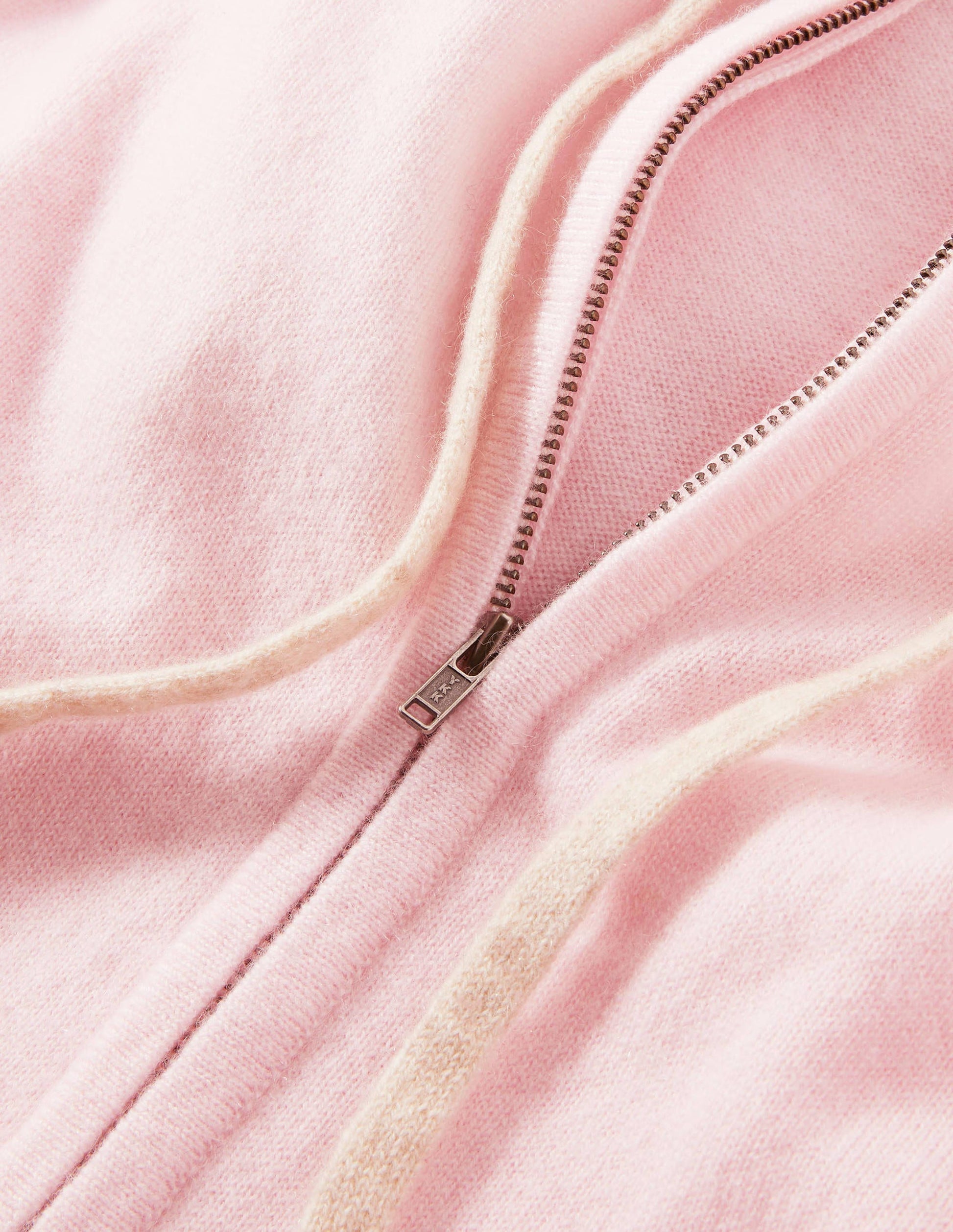 Sweat à capuche zippé en cachemire-Milkshake morganite-7