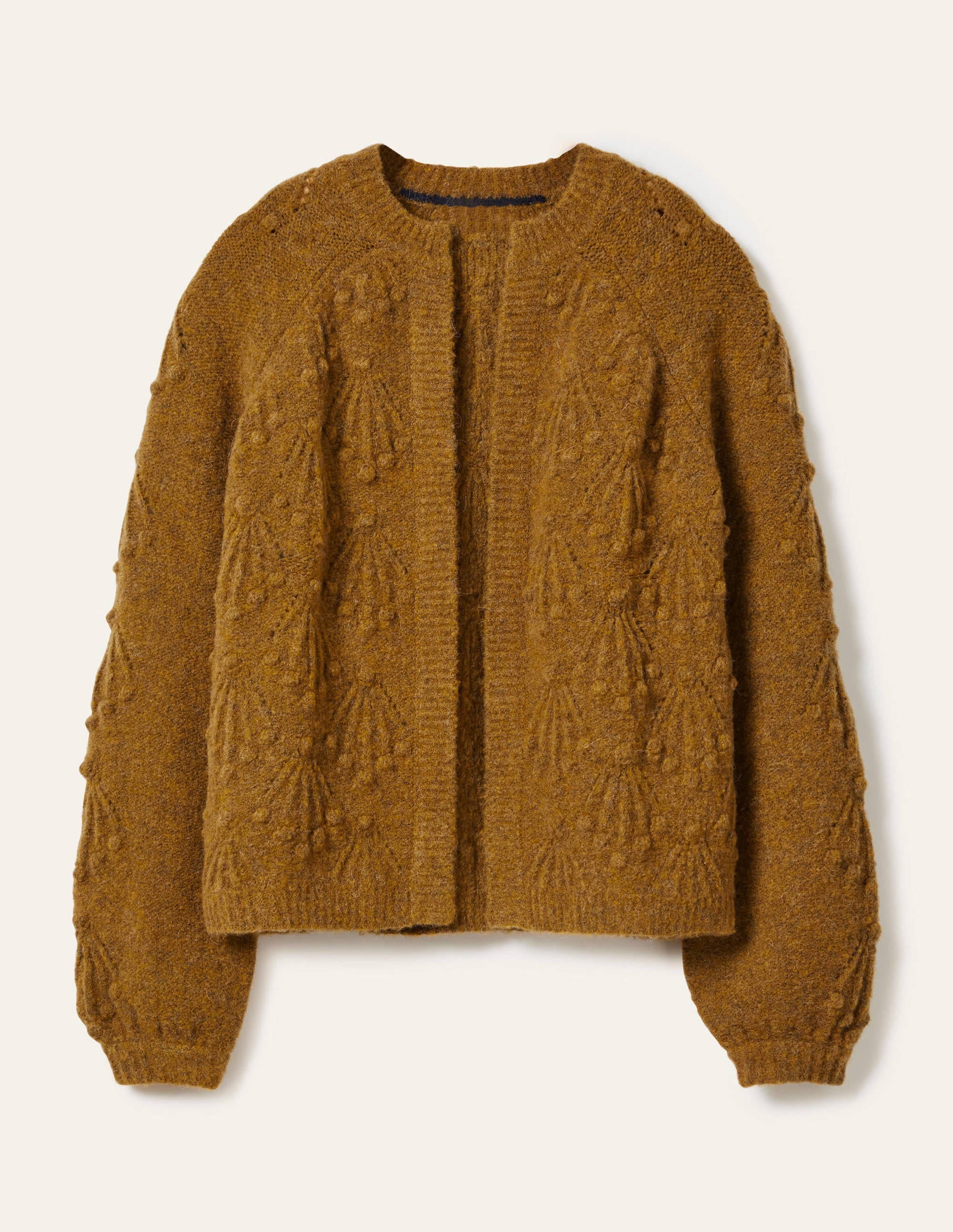 Relaxed Cable Cardigan-Moss Brown - Image 6