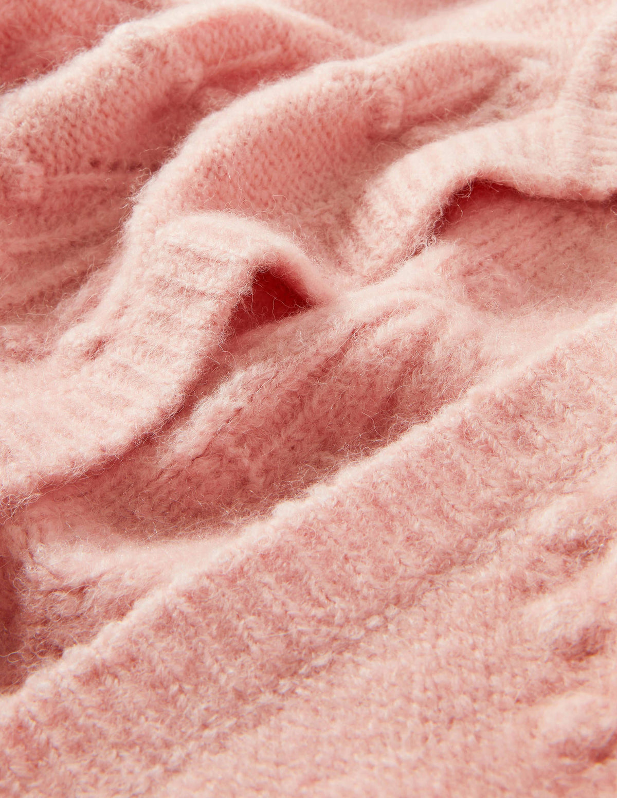 Lockerer Cardigan mit Zopfstrickmuster-Milchshake - Image 5
