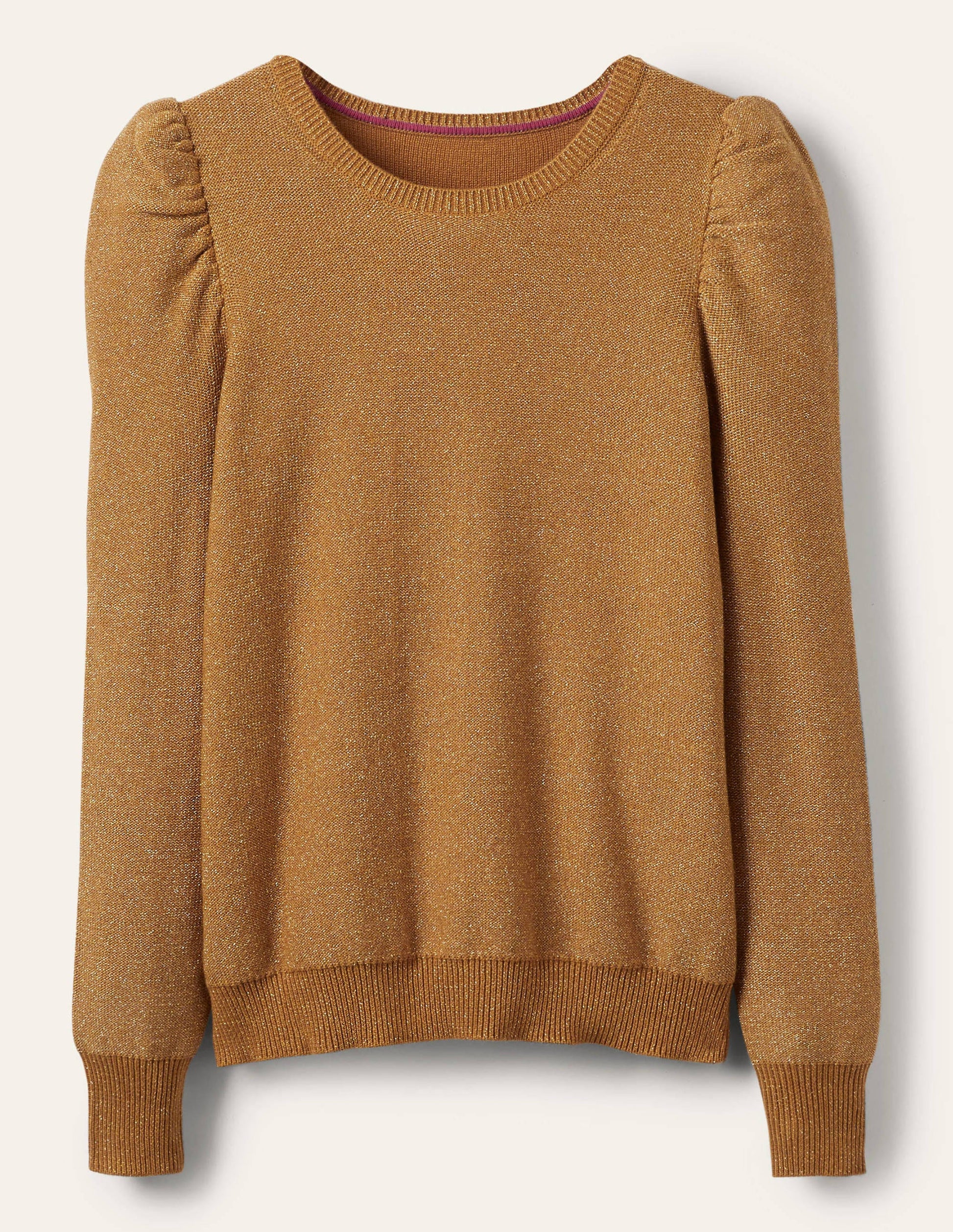 Glitzerpullover mit Puffärmeln-Gold, Glitzer-5