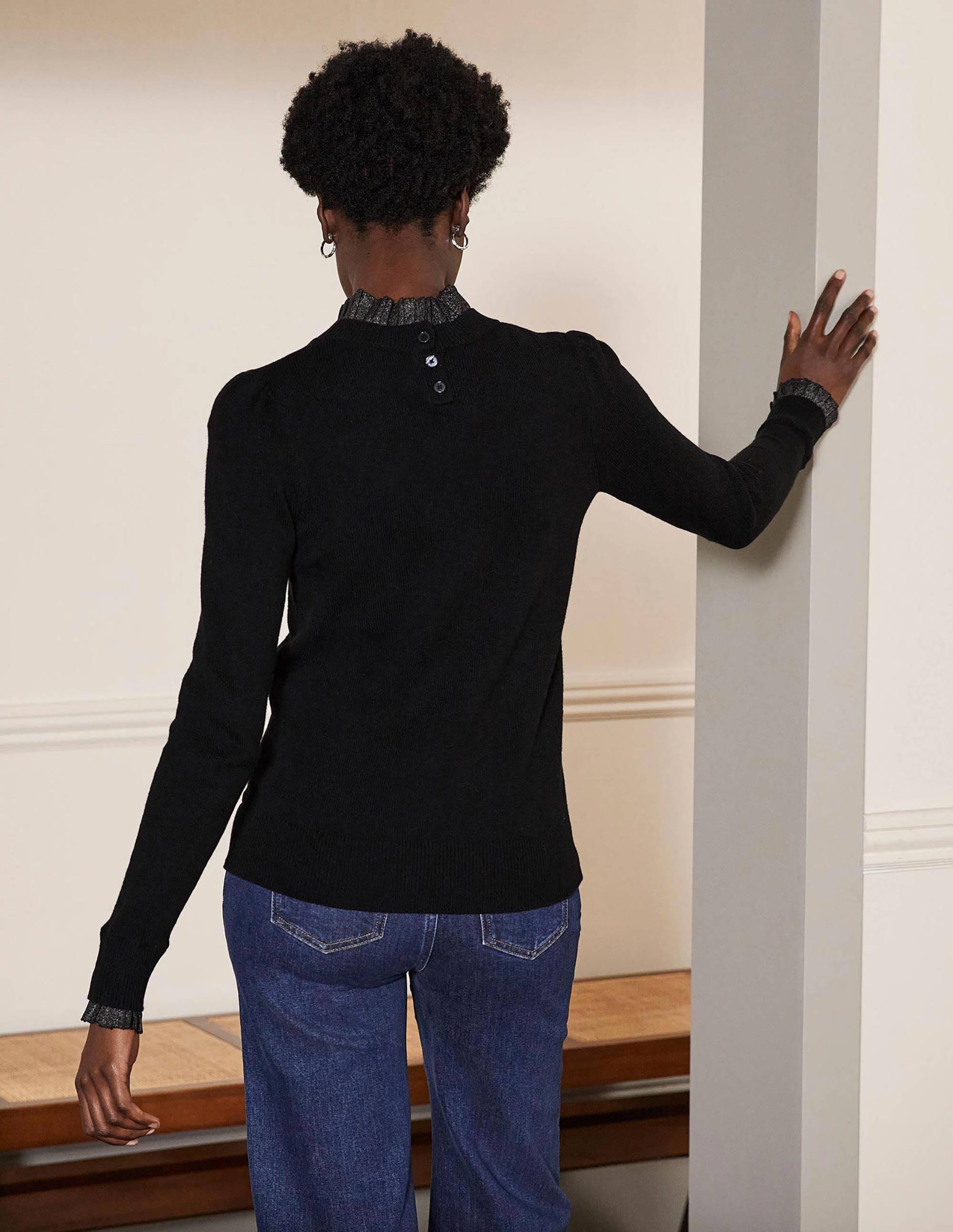 Pull Felicity ornementé-Noir métallisé - Image 3