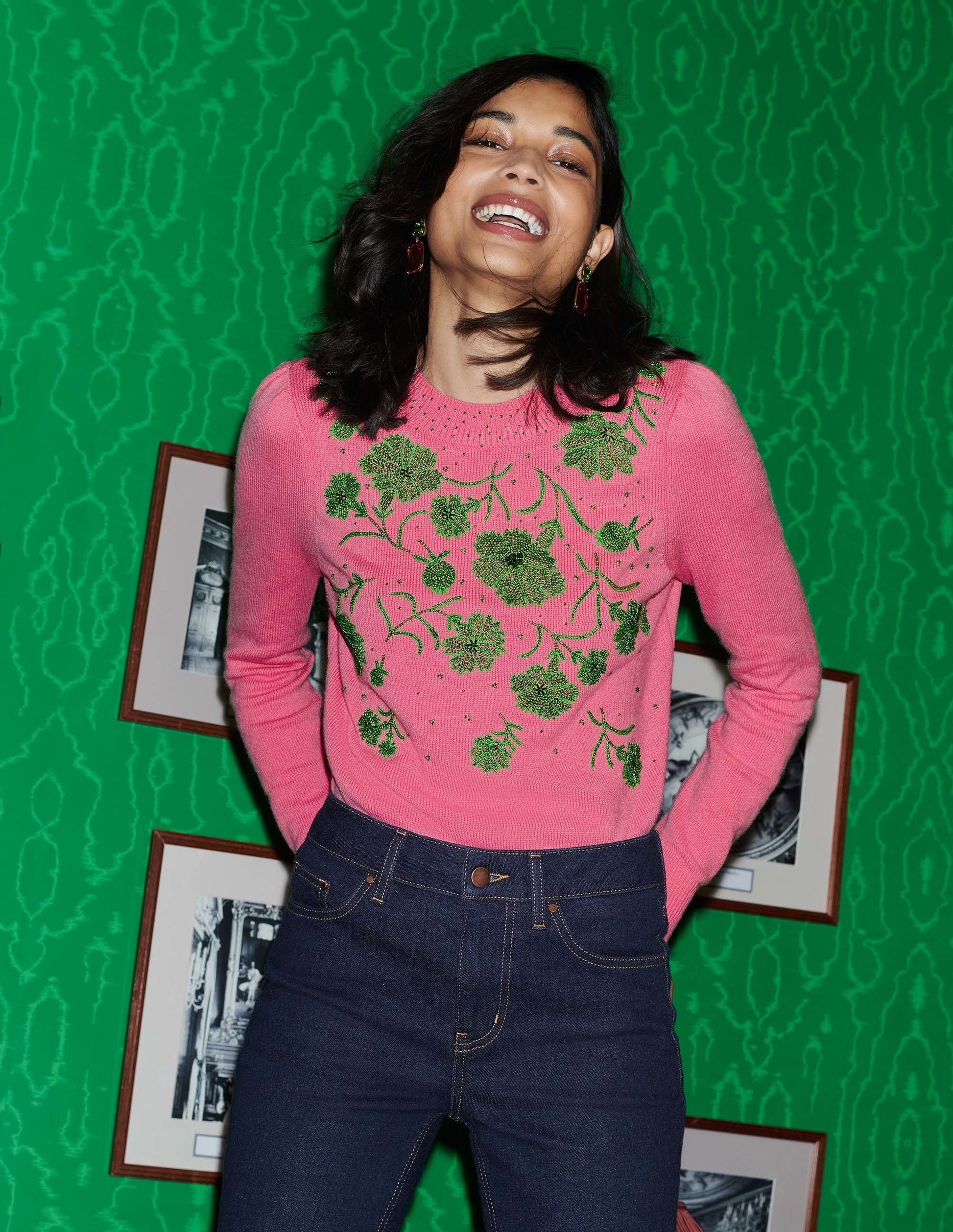 Felicity Embellished Jumper-Flamingo Pink-5