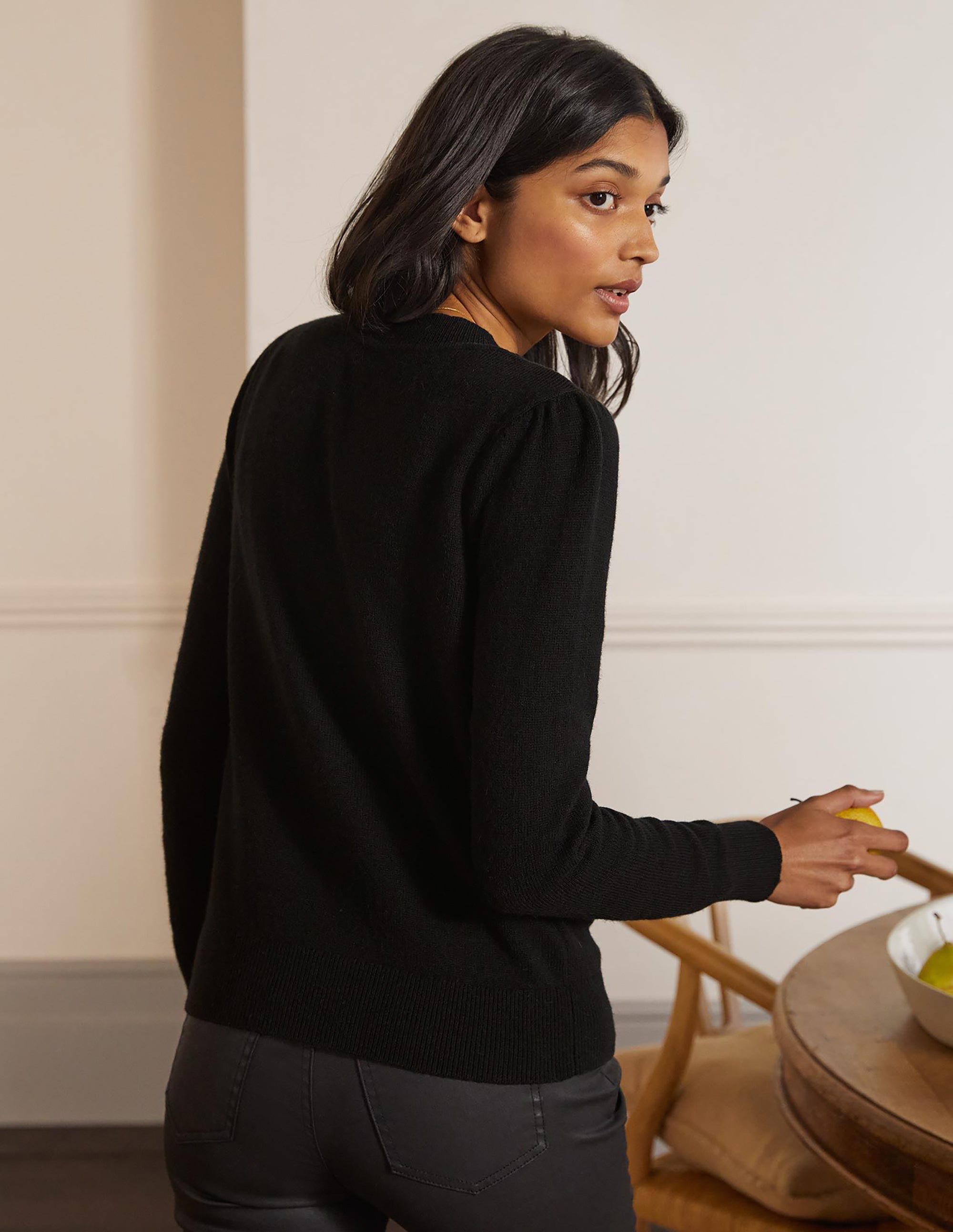 Verzierter Cardigan-Schwarz - Image 3